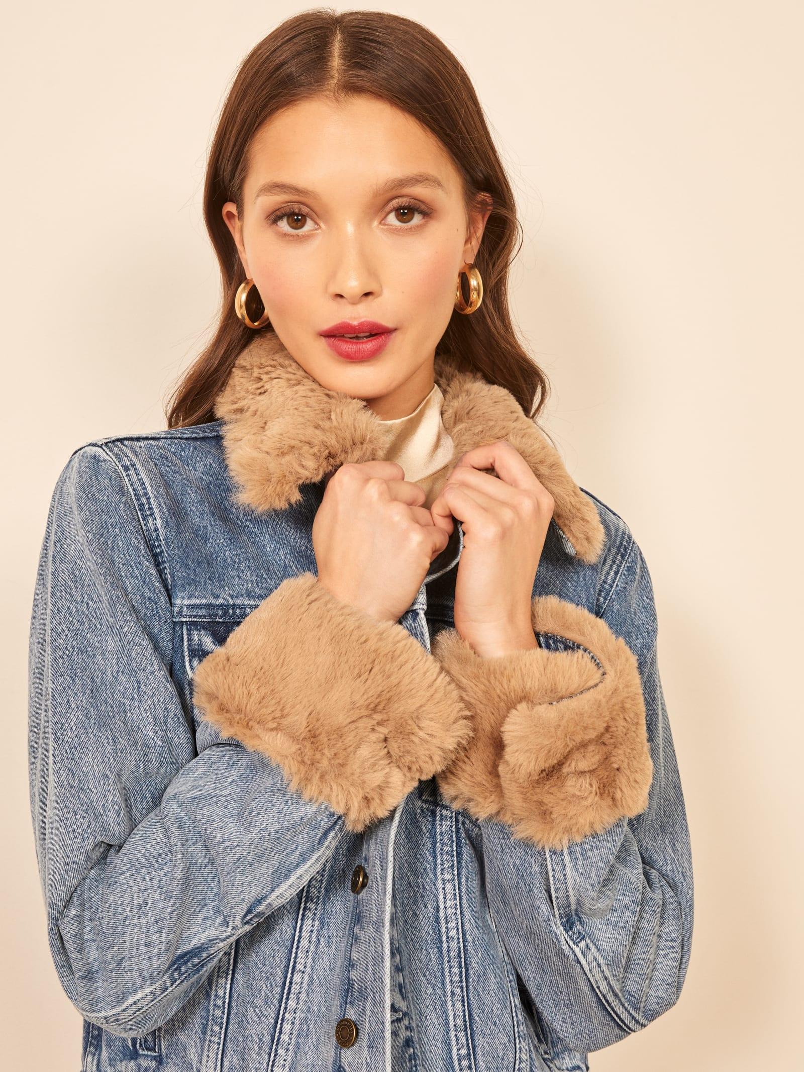 reformation fur jacket