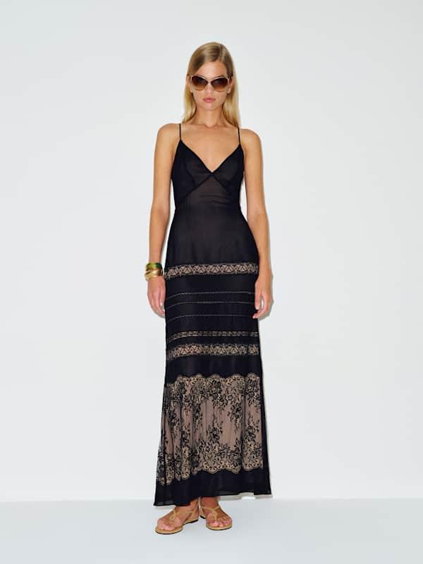 Reformation Kally Dress Lace in Black | Lyst Reformation Kally Dress Lace in Black | Lyst