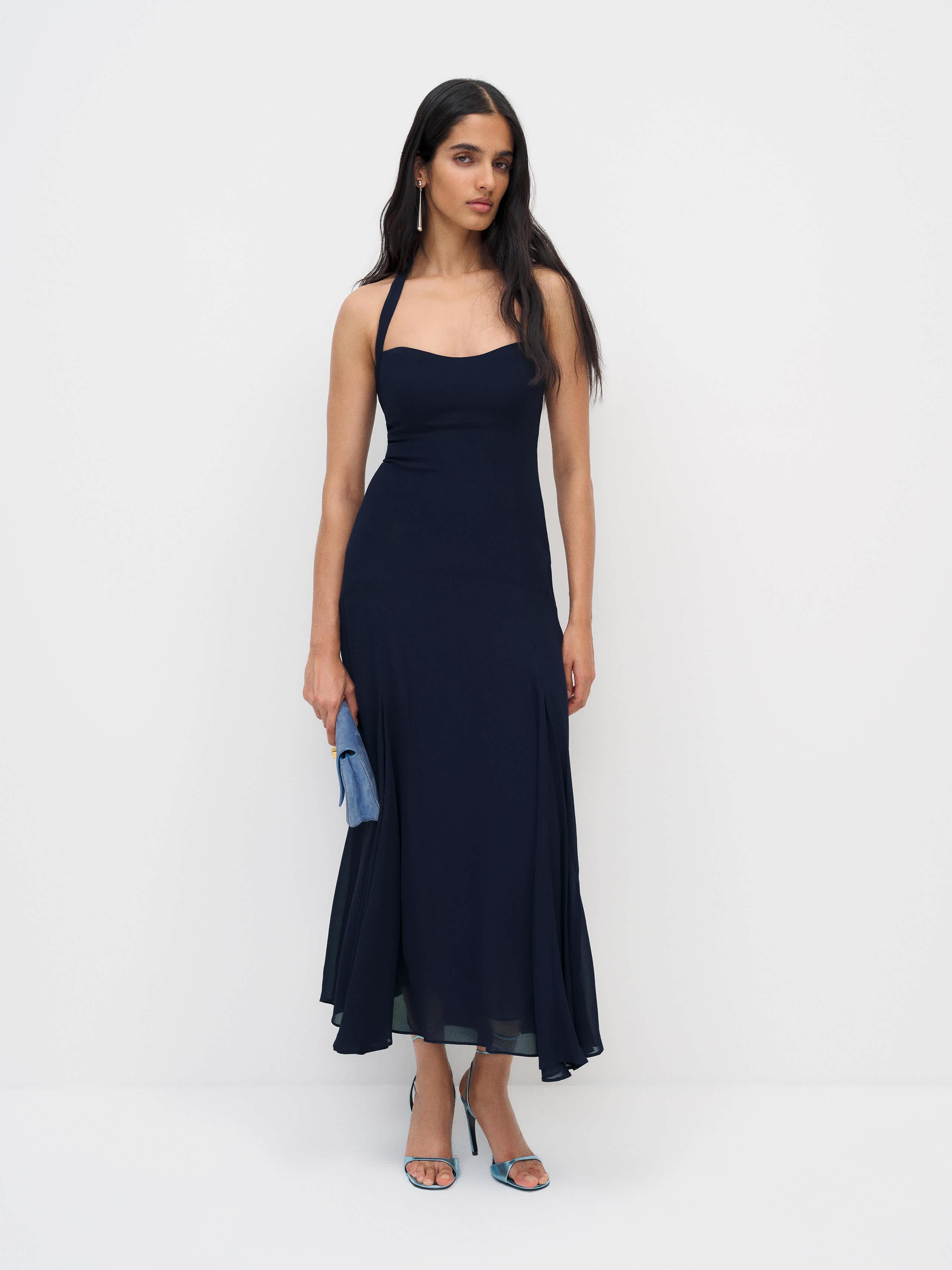 reformation blue bridesmaid dress Simple One Shoulder Royal Blue Satin Long Mermaid Custom Bridesmaid Dr –  MarryLover main image 1