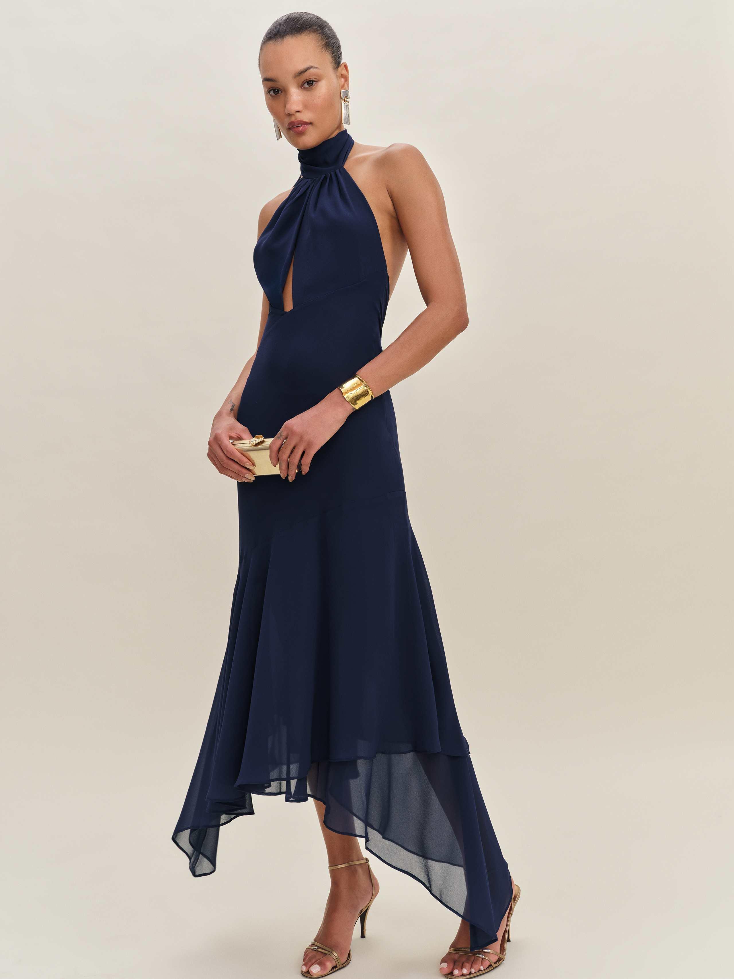 tinsley cable halter dress Tinsel Trouble Halter Midi Dress Lemon