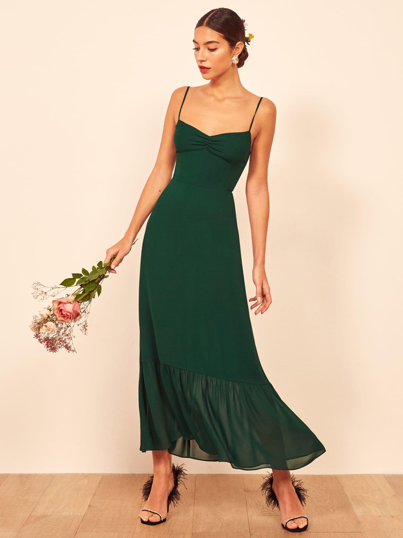 Reformation Emersyn Dress in Emerald (Green) Lyst