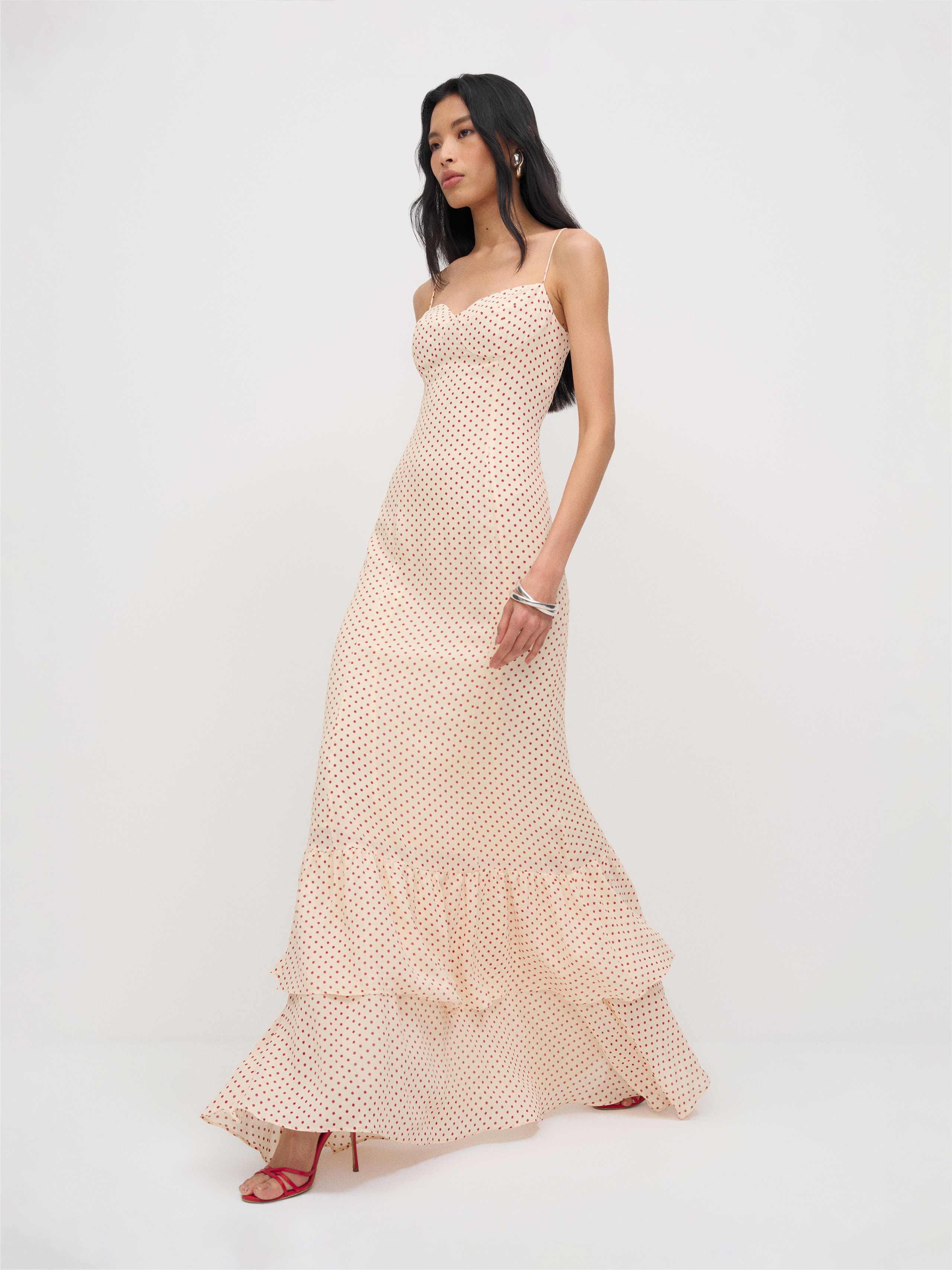 knee length dresses for ladies Rent Reformation Cavallo Maxi Dress