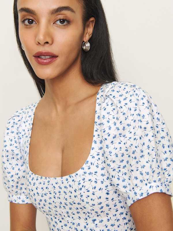 Reformation Coucou Linen Dress 0 in Natural | Lyst