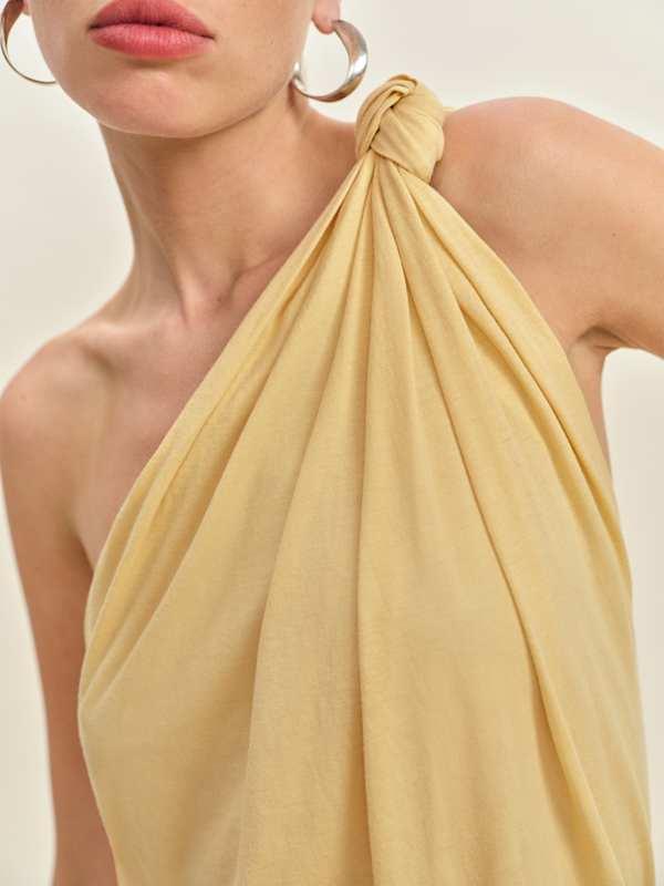 Reformation リフォーメーション ハーヴェイ ニット トップ Reformation Harvey Knit Top in Natural | Lyst
