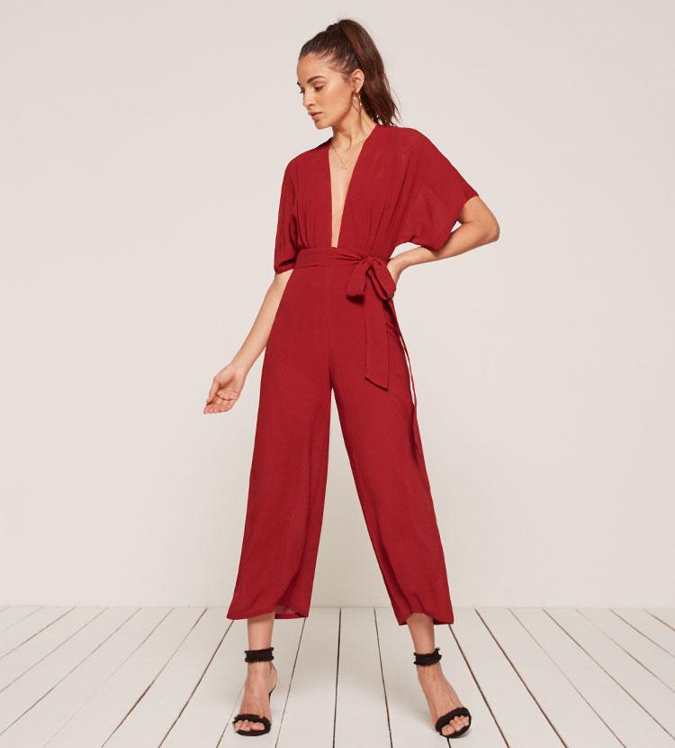 reformation swiss jumpsuit