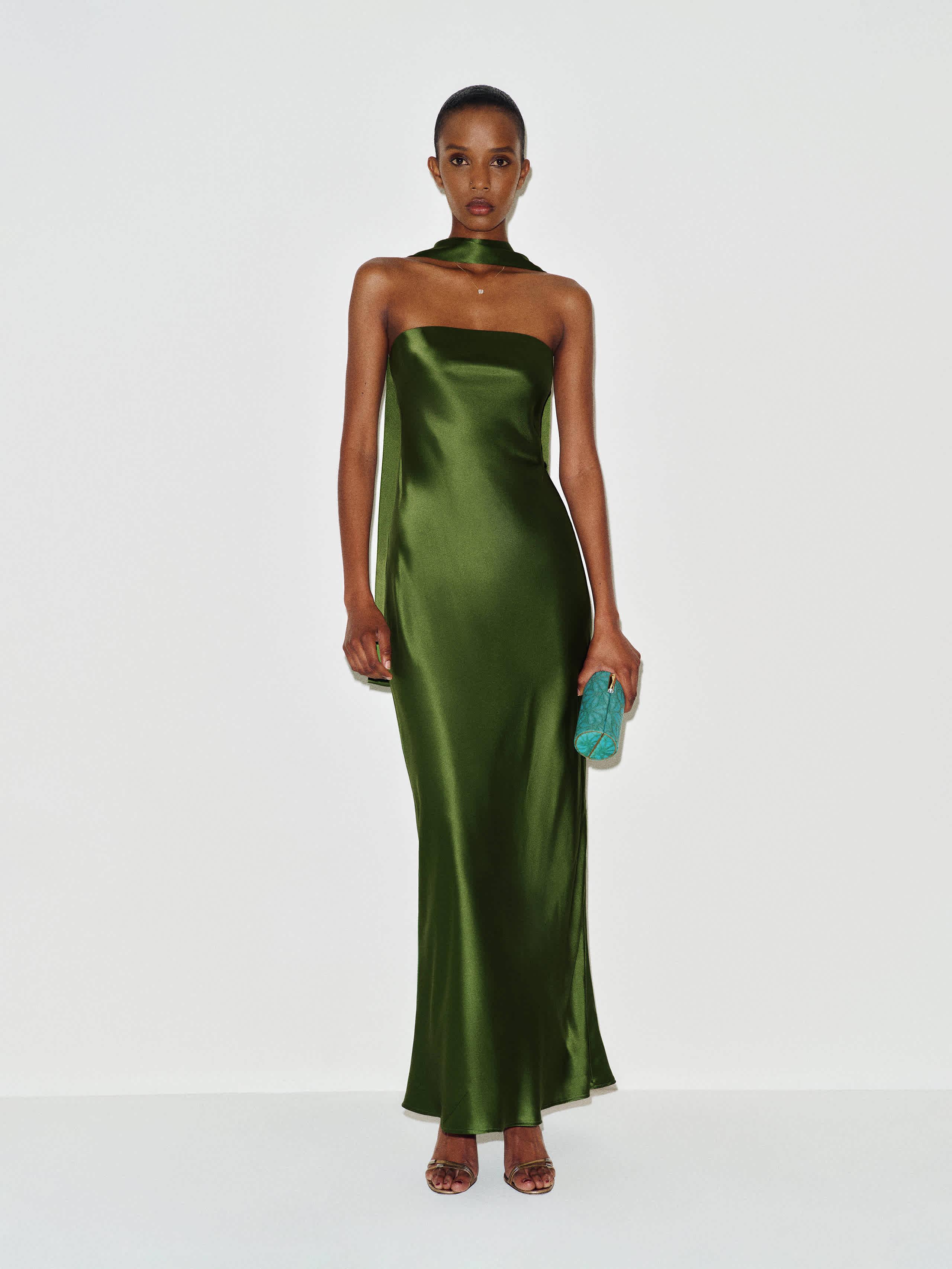 reformation dark green dress Green Mary Dress by Reformation