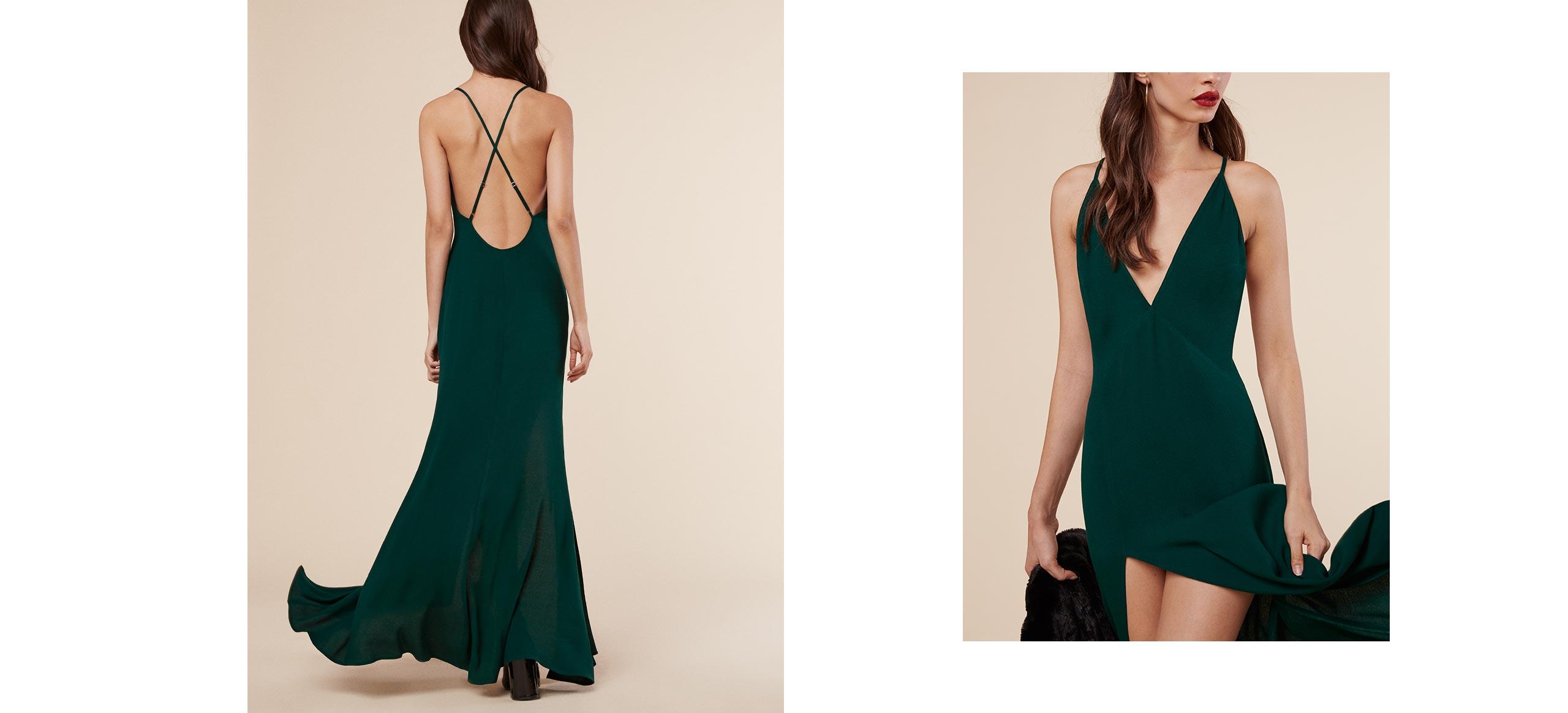 estelle dress emerald green