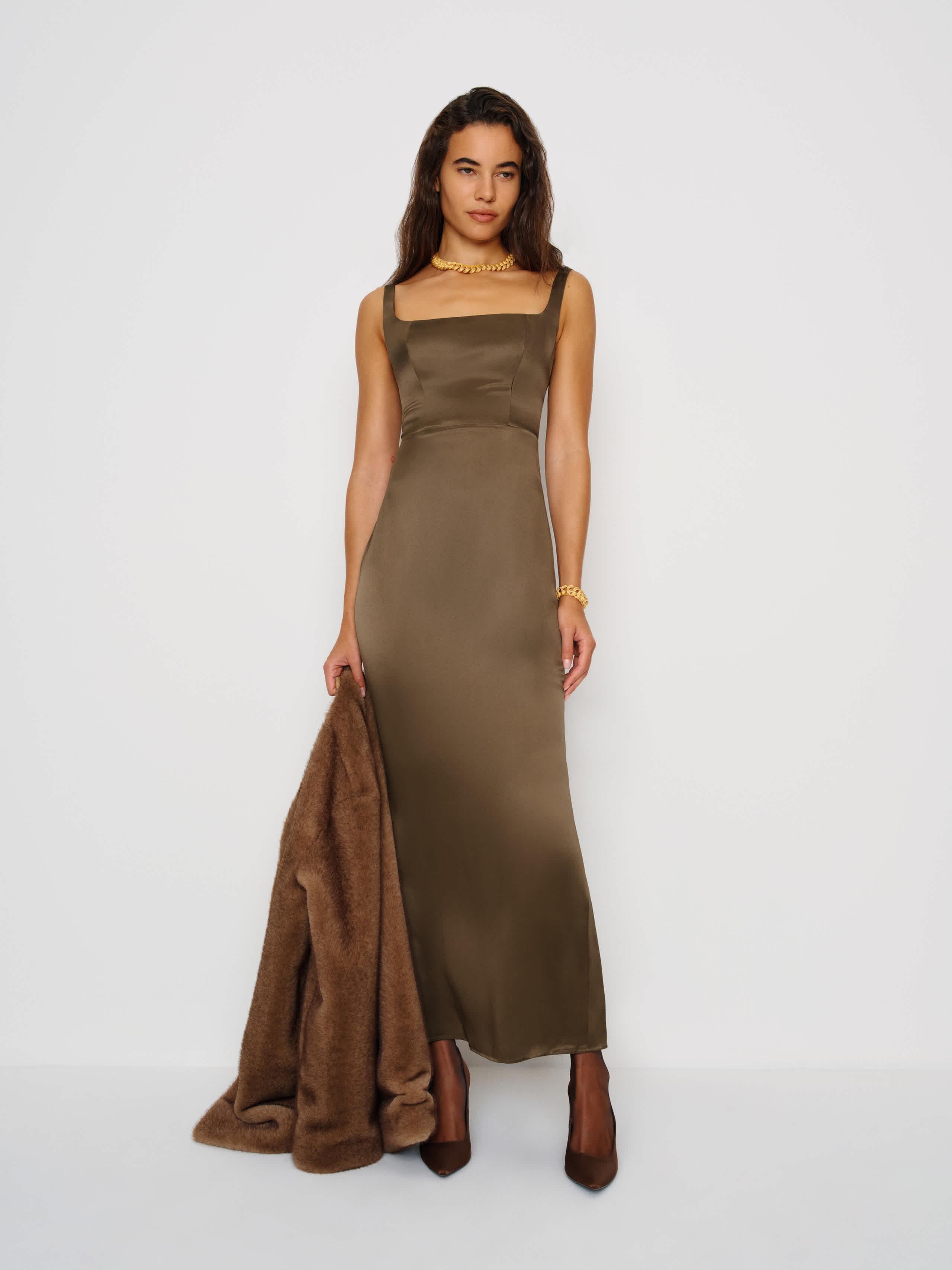 reformation dresses brown Reformation Brown Short Sleeve Dresses