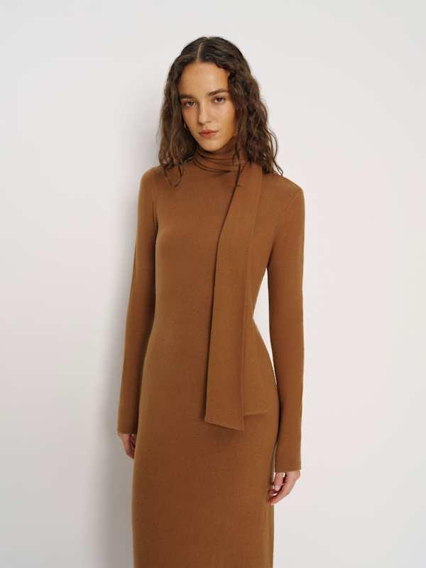 azure knit dress reformation in Natural Zaveri One Piece Dress