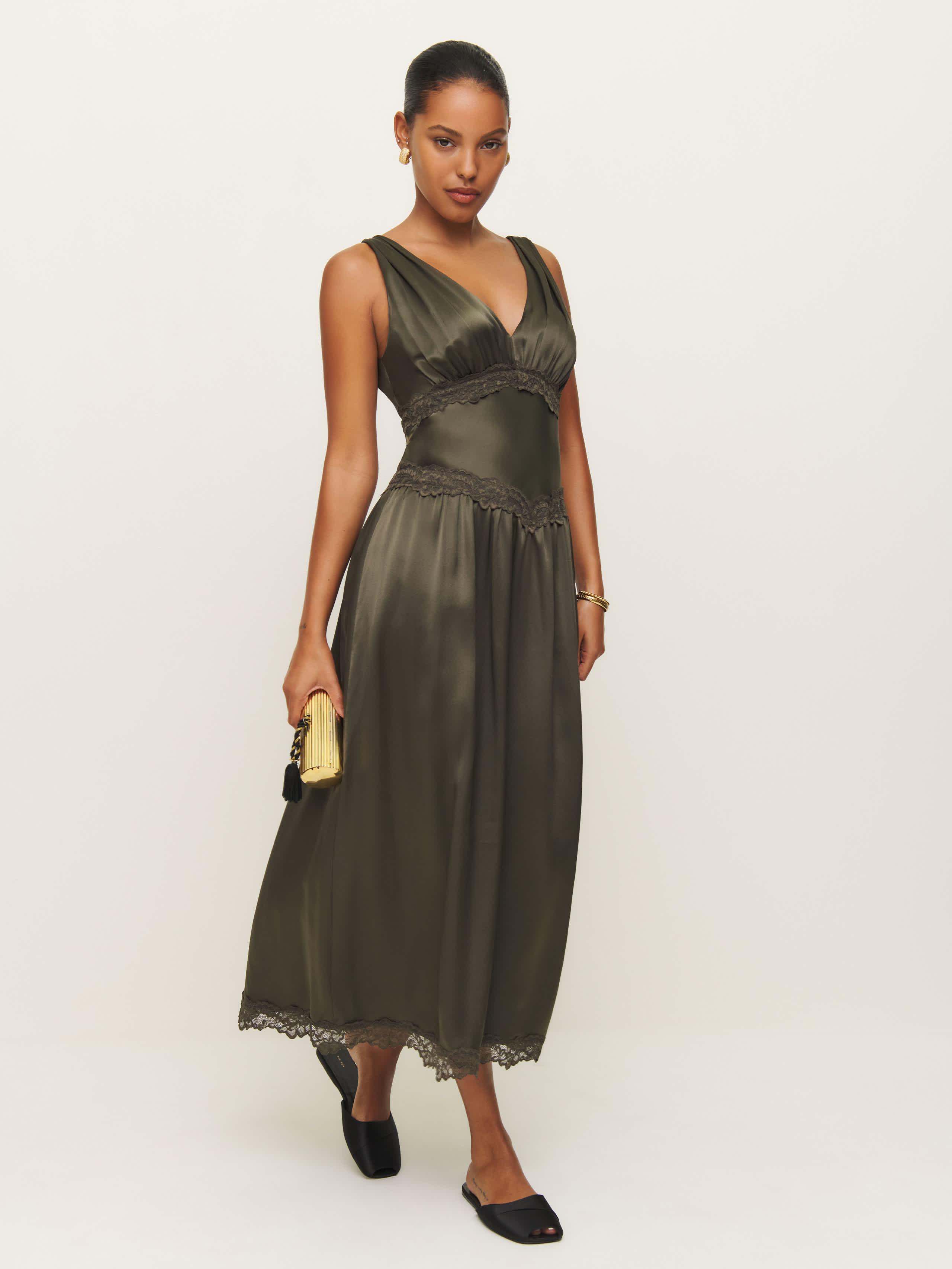 Reformation Stasia Silk Dress 2 in White | Lyst Reformation Stasia Silk Dress 2 in White | Lyst