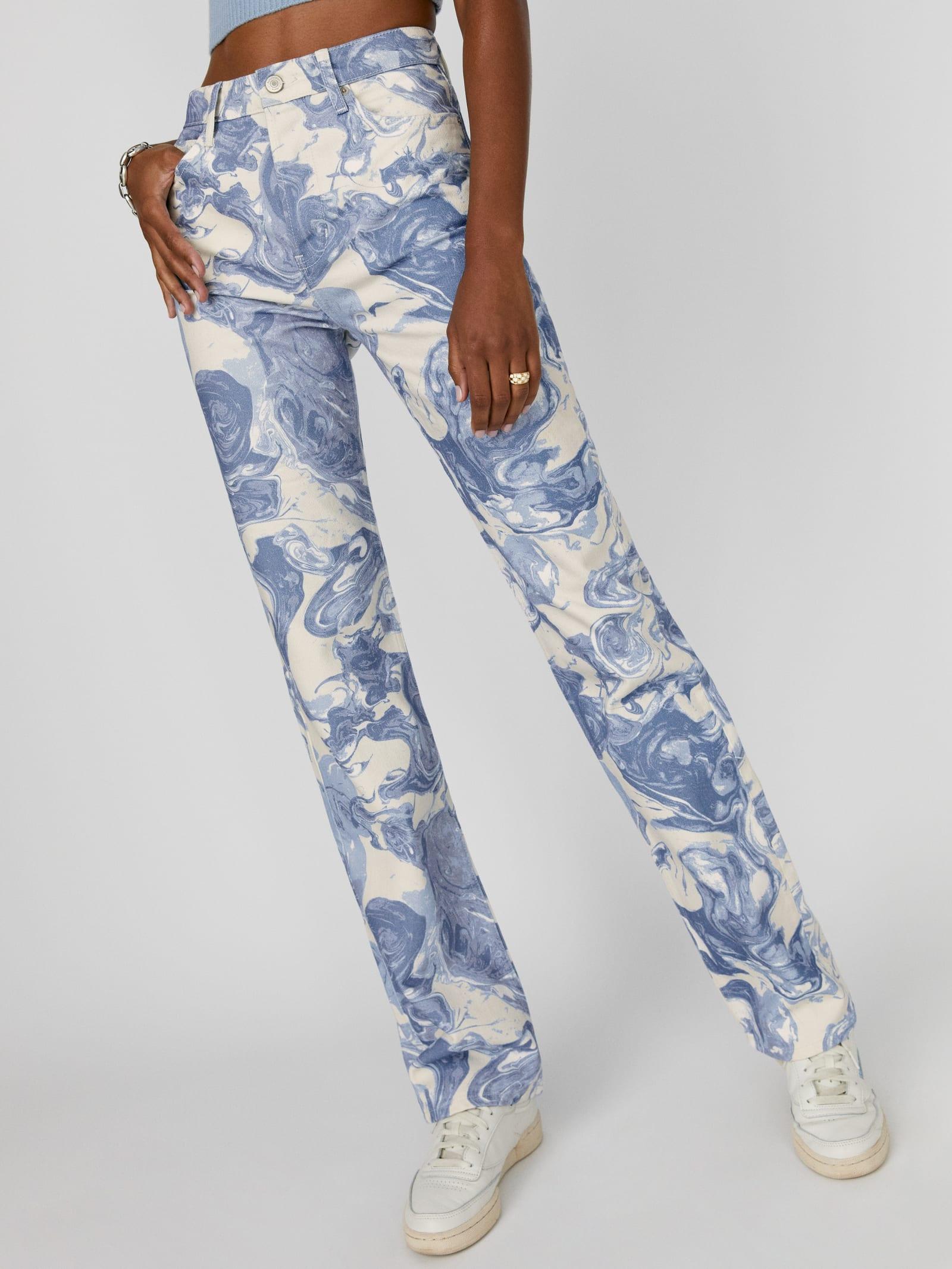 Reformation Denim Marble High Rise 