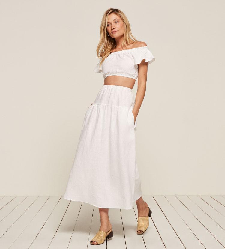 net white skirt