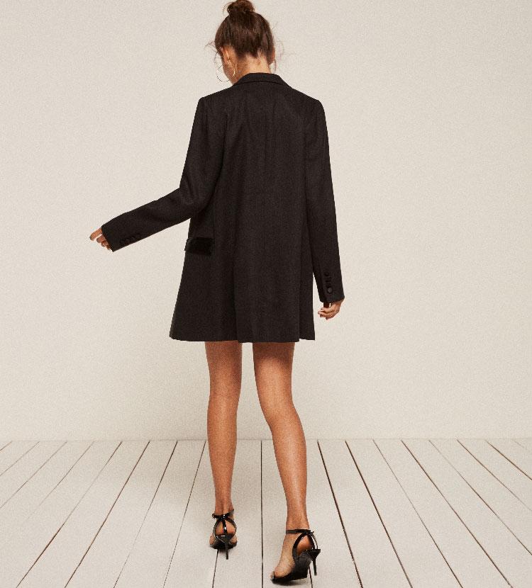 reformation tuxedo dress