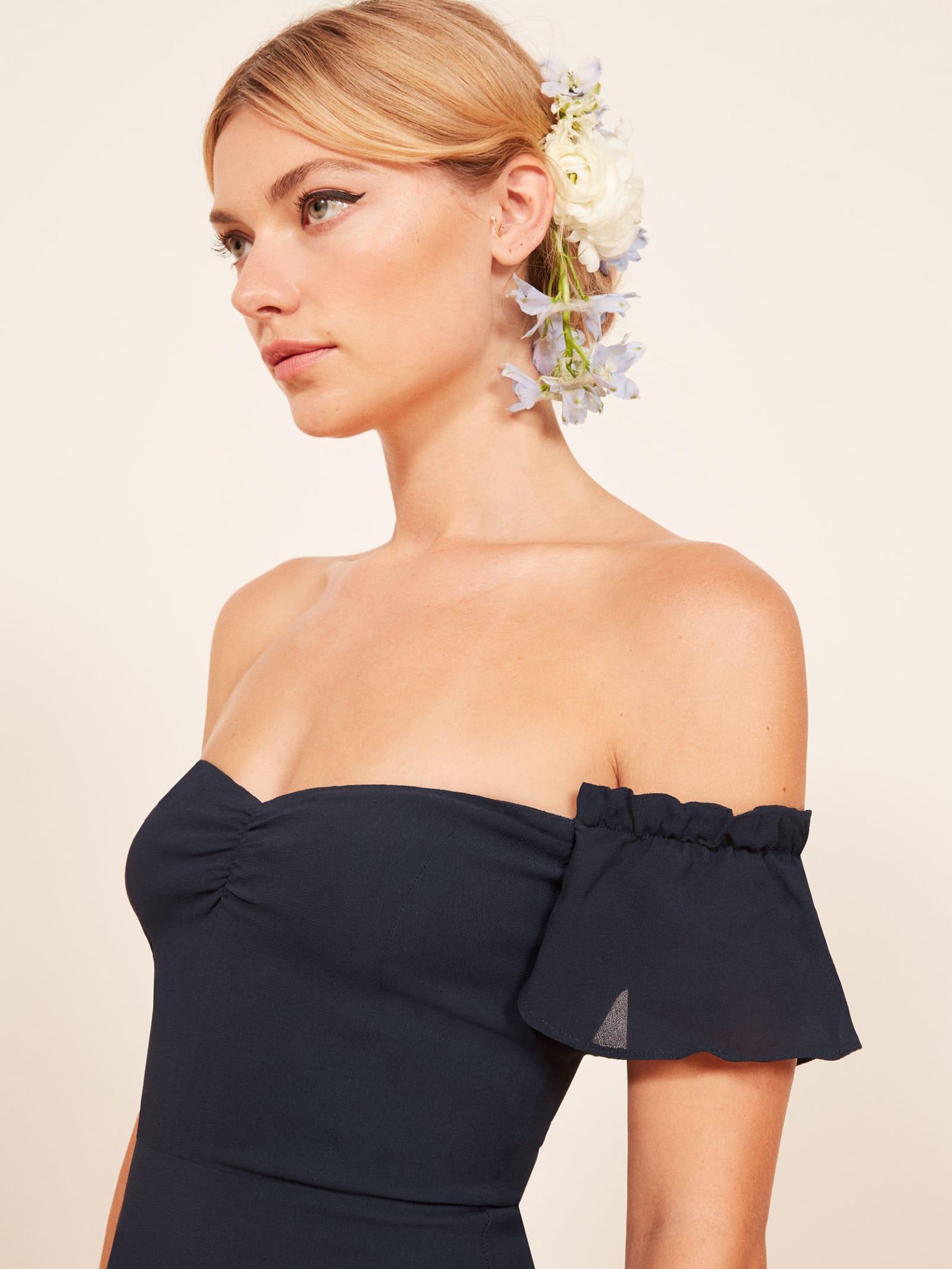 Reformation Butterfly Dress in Navy (Blue) - Lyst