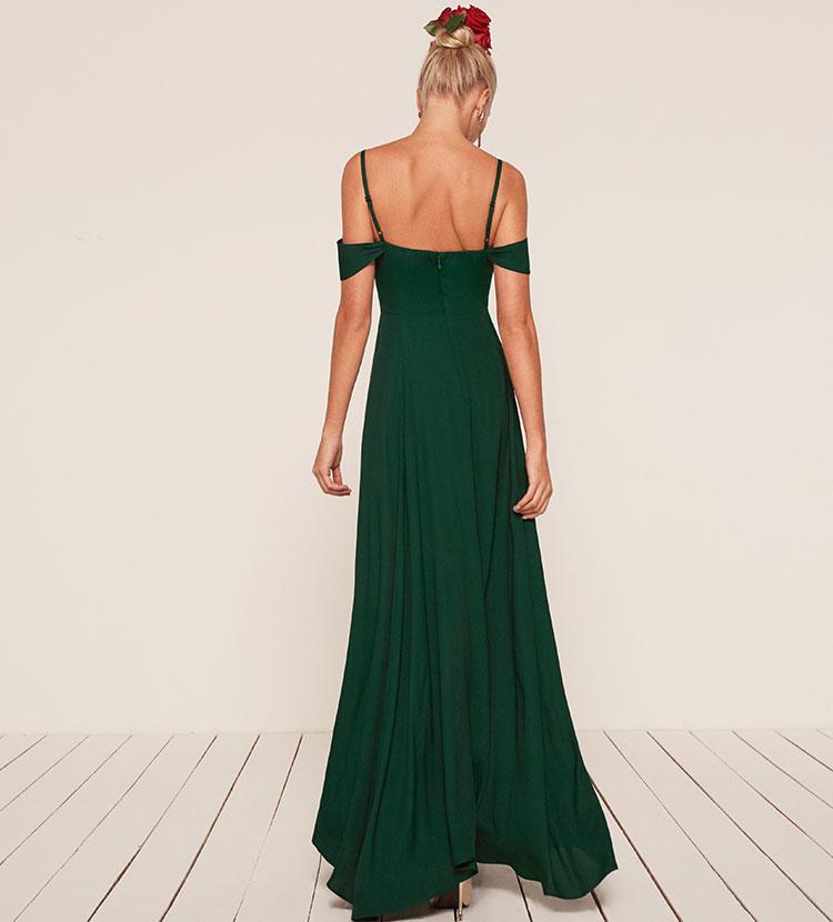 reformation poppy dress green