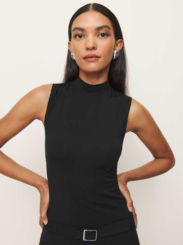 Reformation Jemma Knit Dress in Black | Lyst
