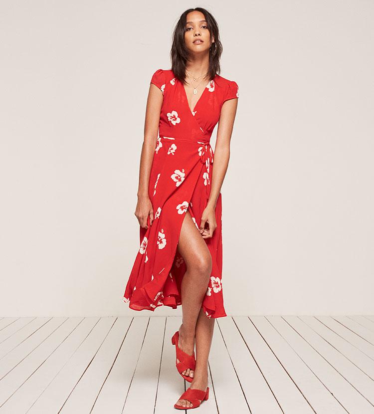 reformation red dress reformation red dress