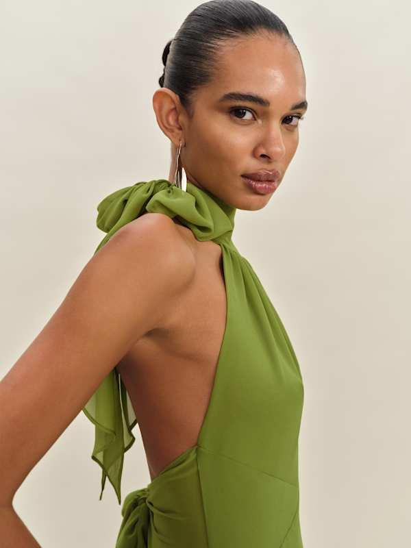 Reformation Mela Dress 4 in Green | Lyst Reformation Mela Dress 4 in Green | Lyst