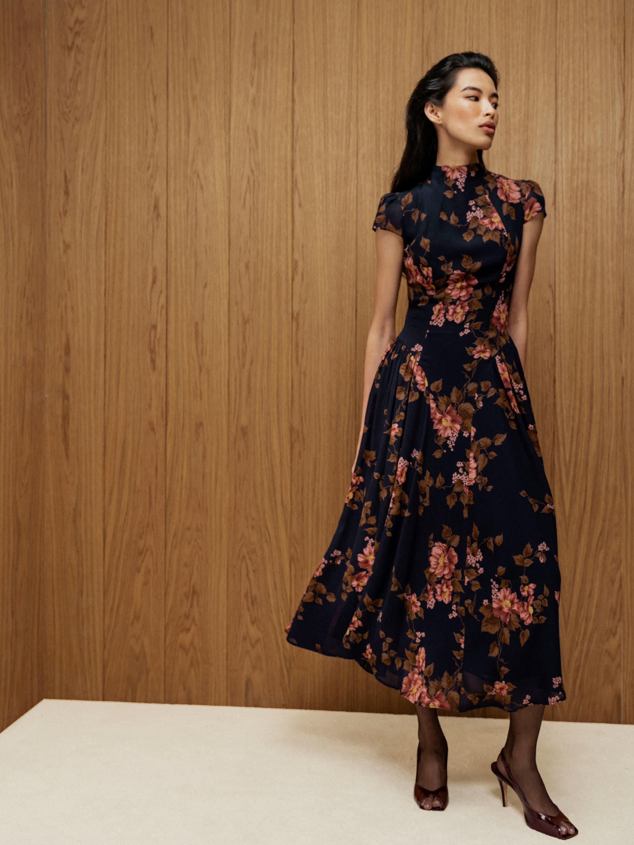 reformation maven dress brown Reformation Maven Dress