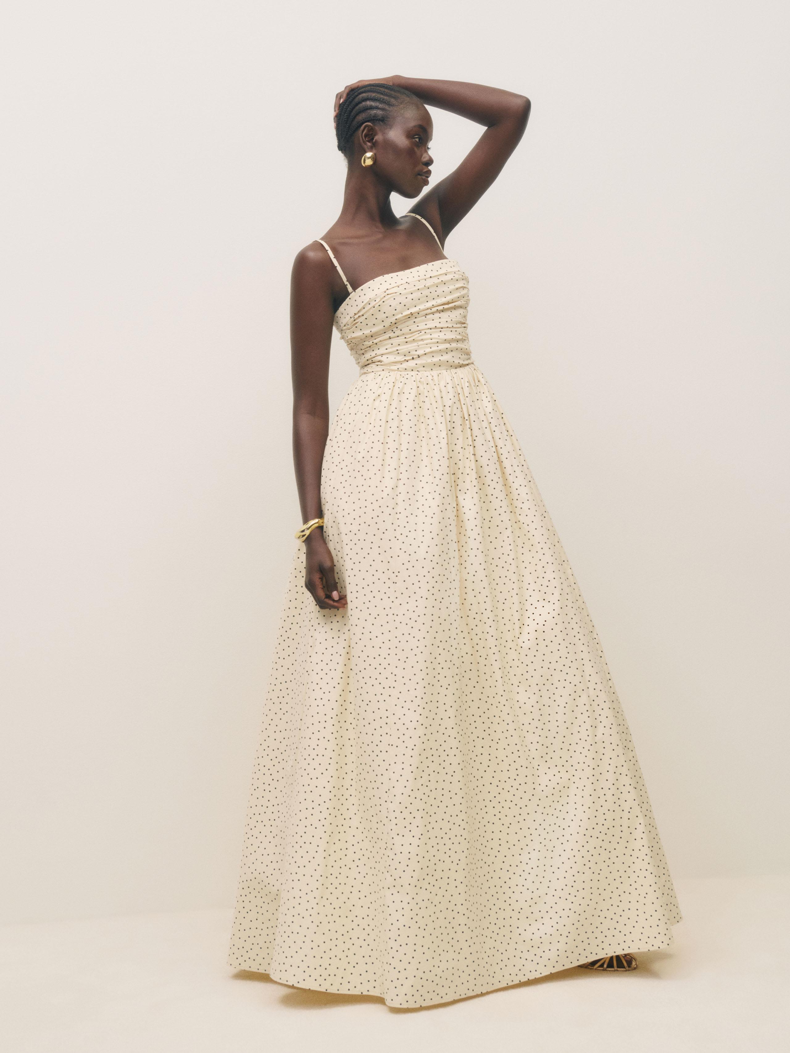 Reformation Kastoria Dress in Natural Lyst UK