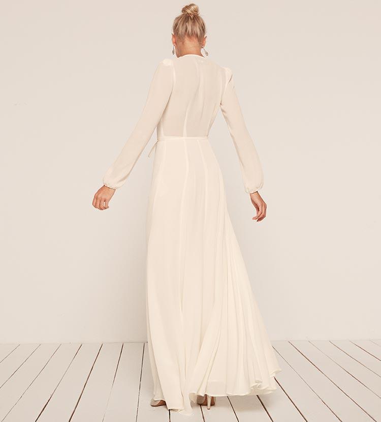 reformation milan dress white