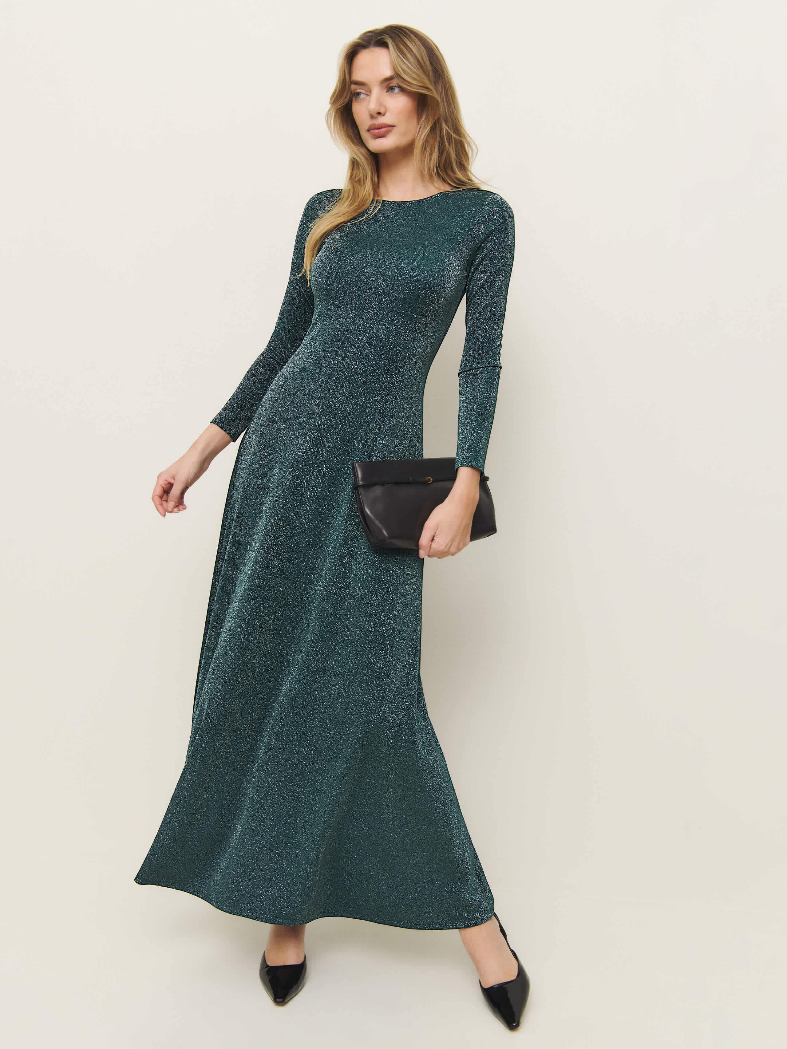 long sleeve mini knit dress Cresida Knit Long Sleeve Mini Dress With Hardware / Peppercorn | MESHKI main image 0