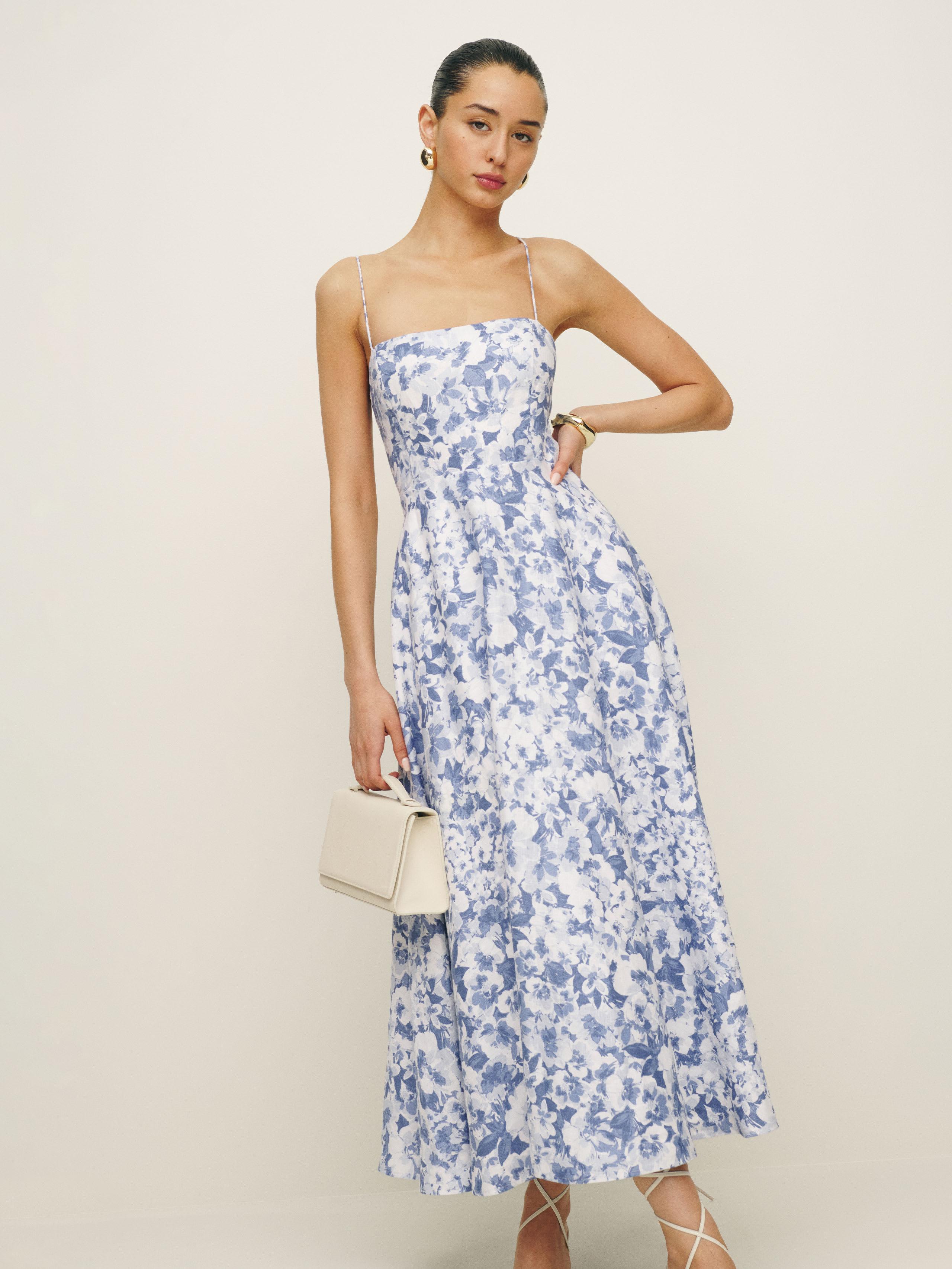Reformation Monette Linen Dress in White Lyst Australia