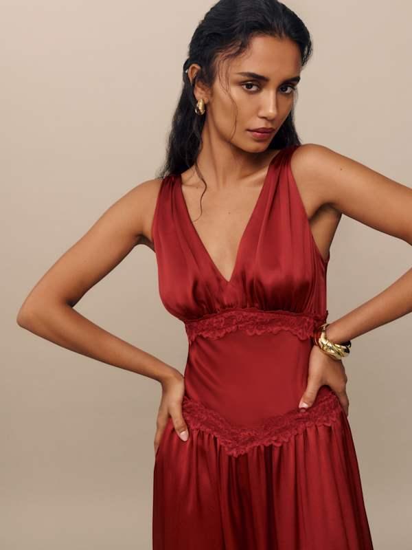 reformation stasia silk dress + Es Stasia silk dress : r/Reformationclothing
