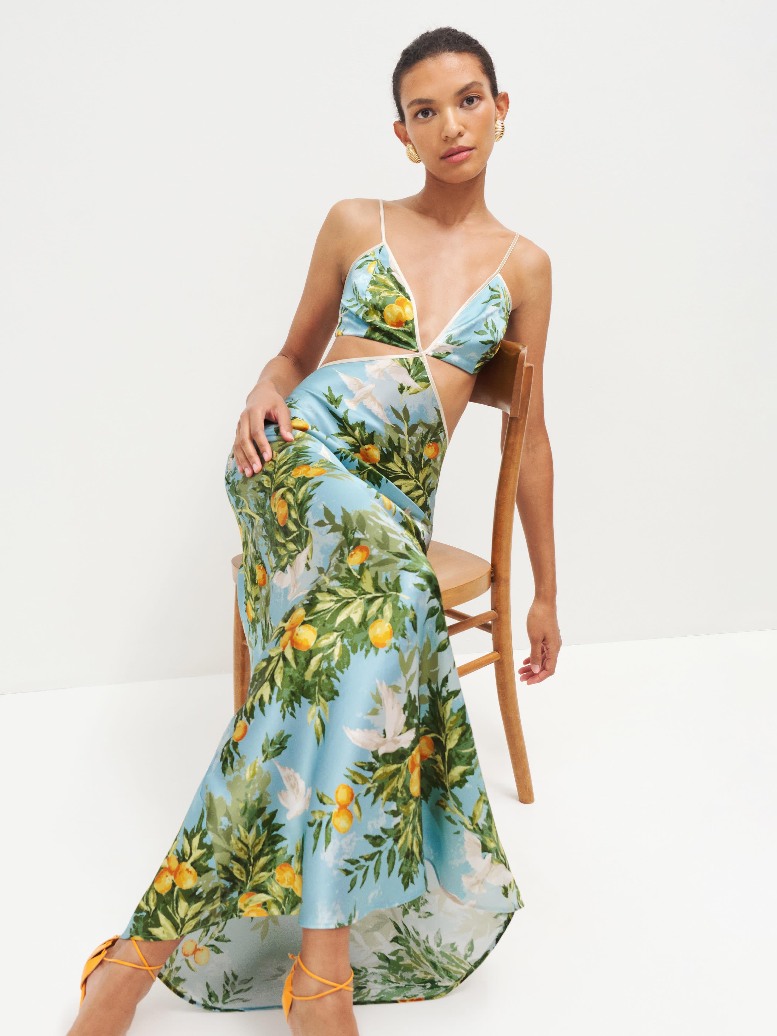 Reformation Poppies Silk Dress in White Lyst