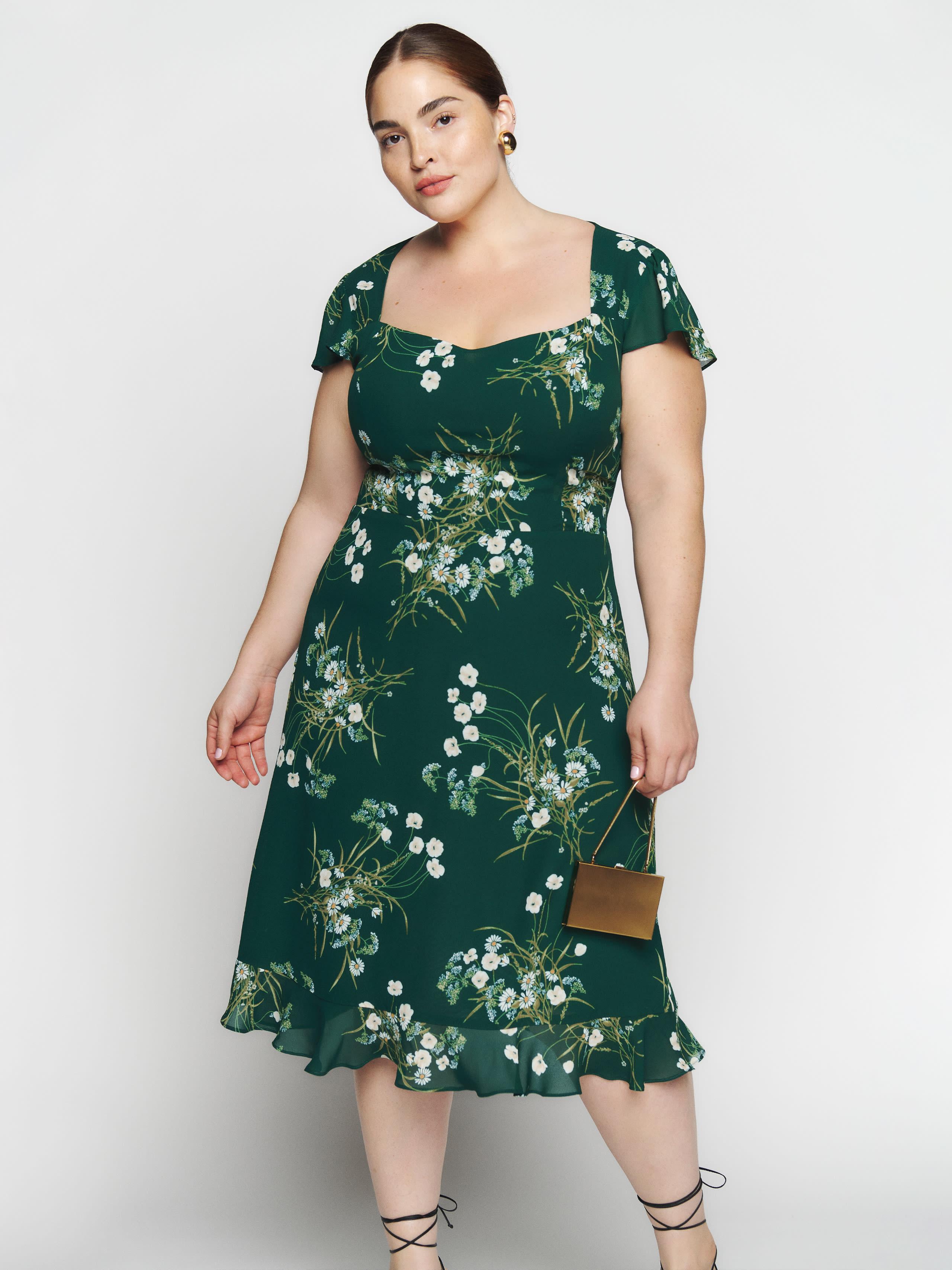 Reformation Rosi Dress Es in Green | Lyst