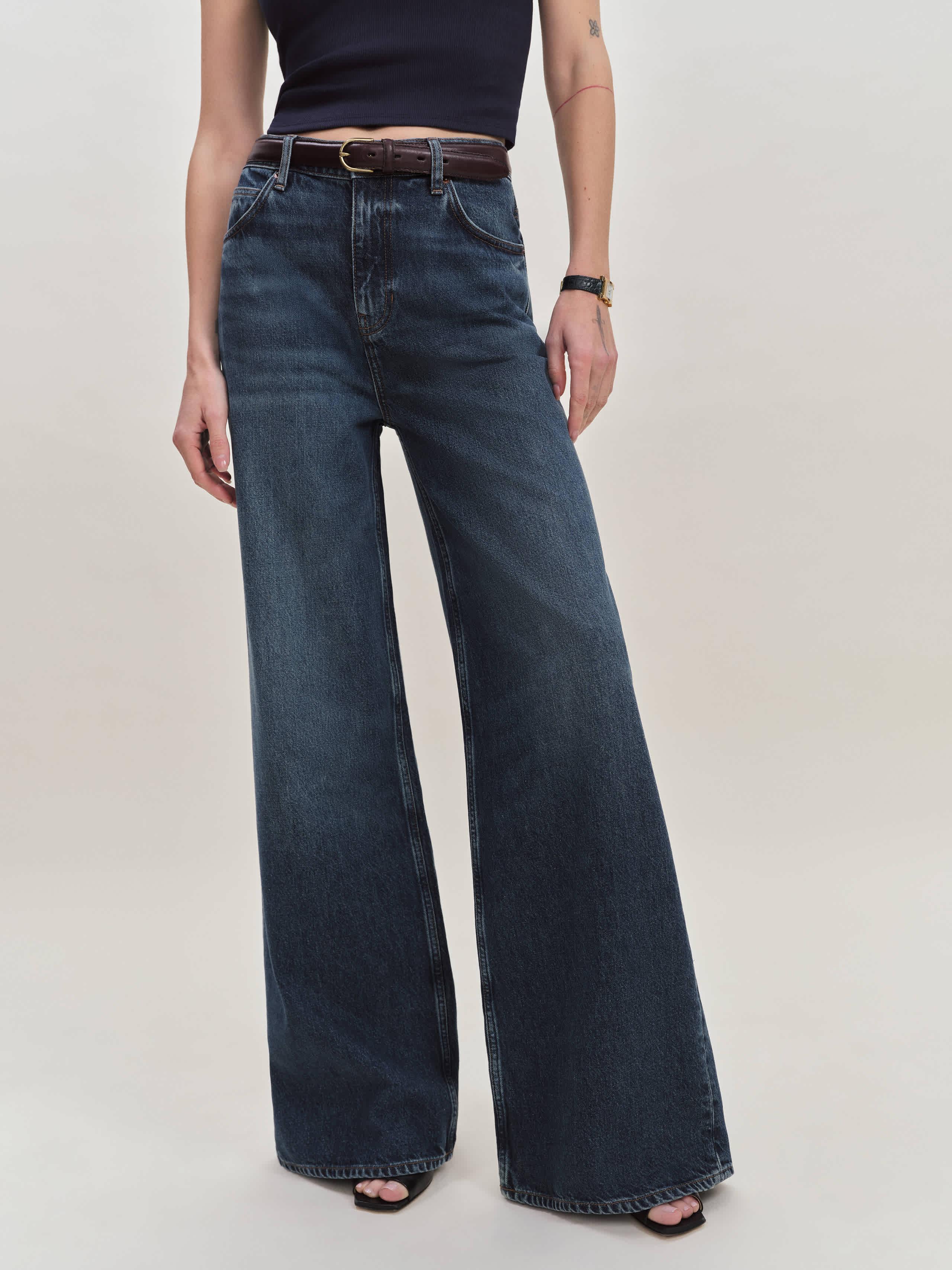 Reformation Eden Mid Rise Wide Leg Jeans in Blue Lyst UK