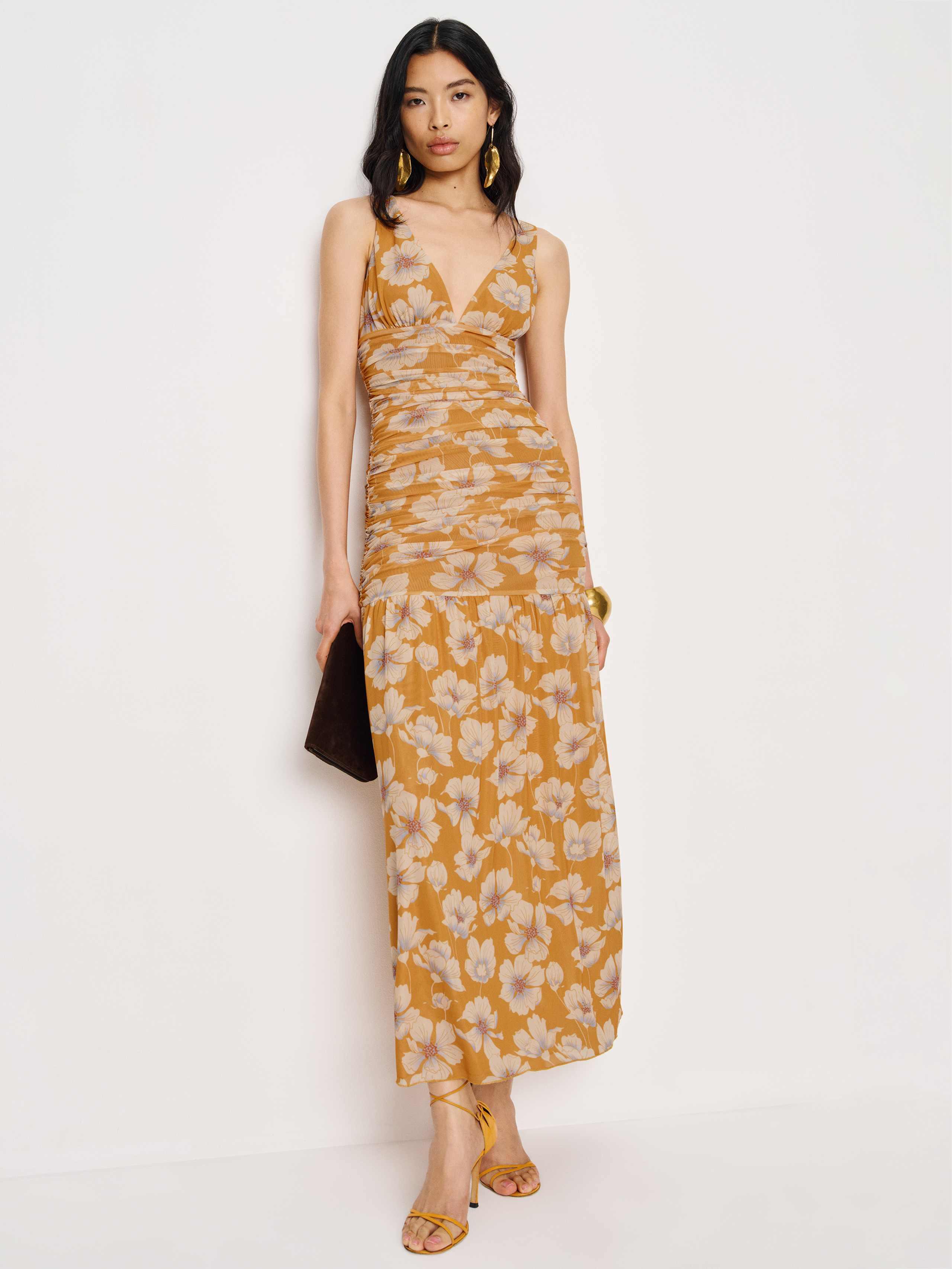 Reformation Aura Knit Dress in Metallic | Lyst