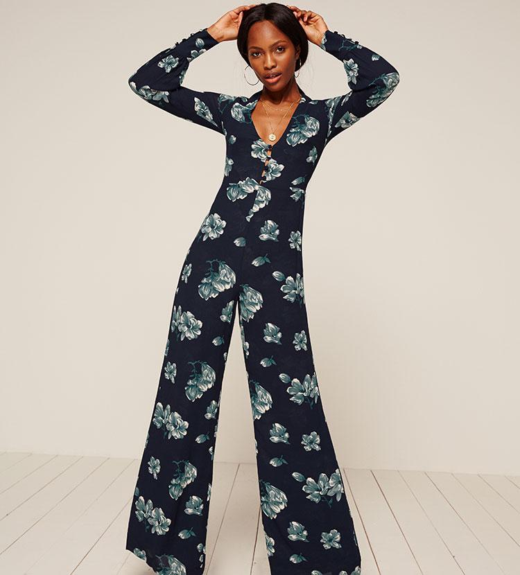 lyst reformation camellia jumpsuit in white lyst reformation camellia jumpsuit in white