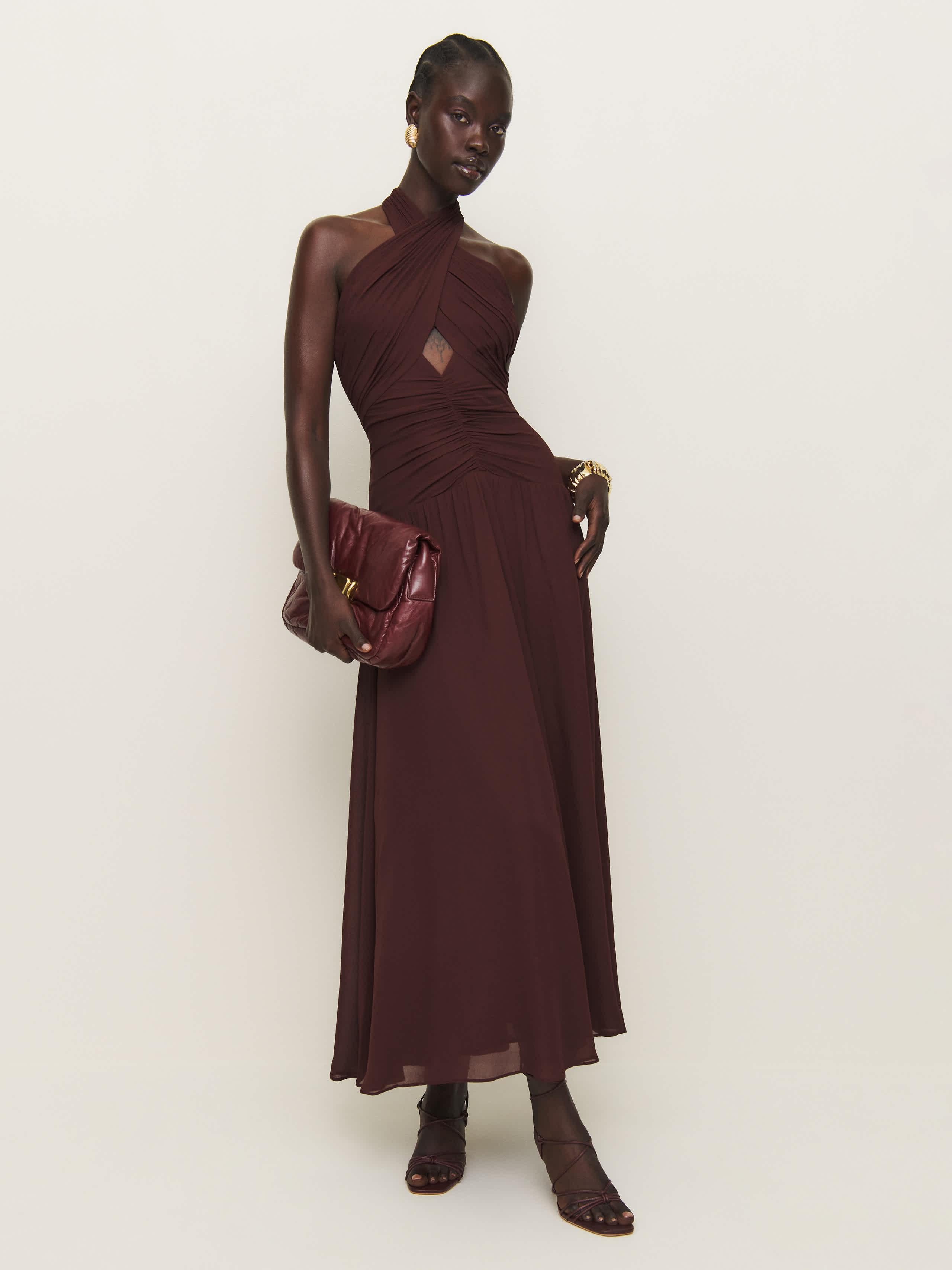 Reformation Cari Dress 0 in Purple | Lyst