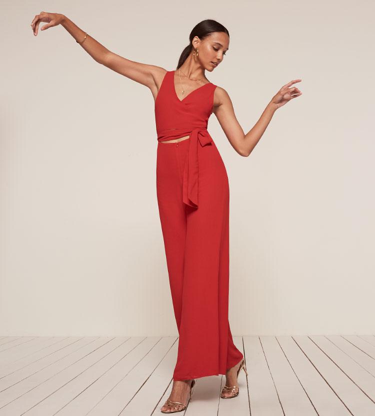 Reformation Synthetic Patti Jumpsuit in 