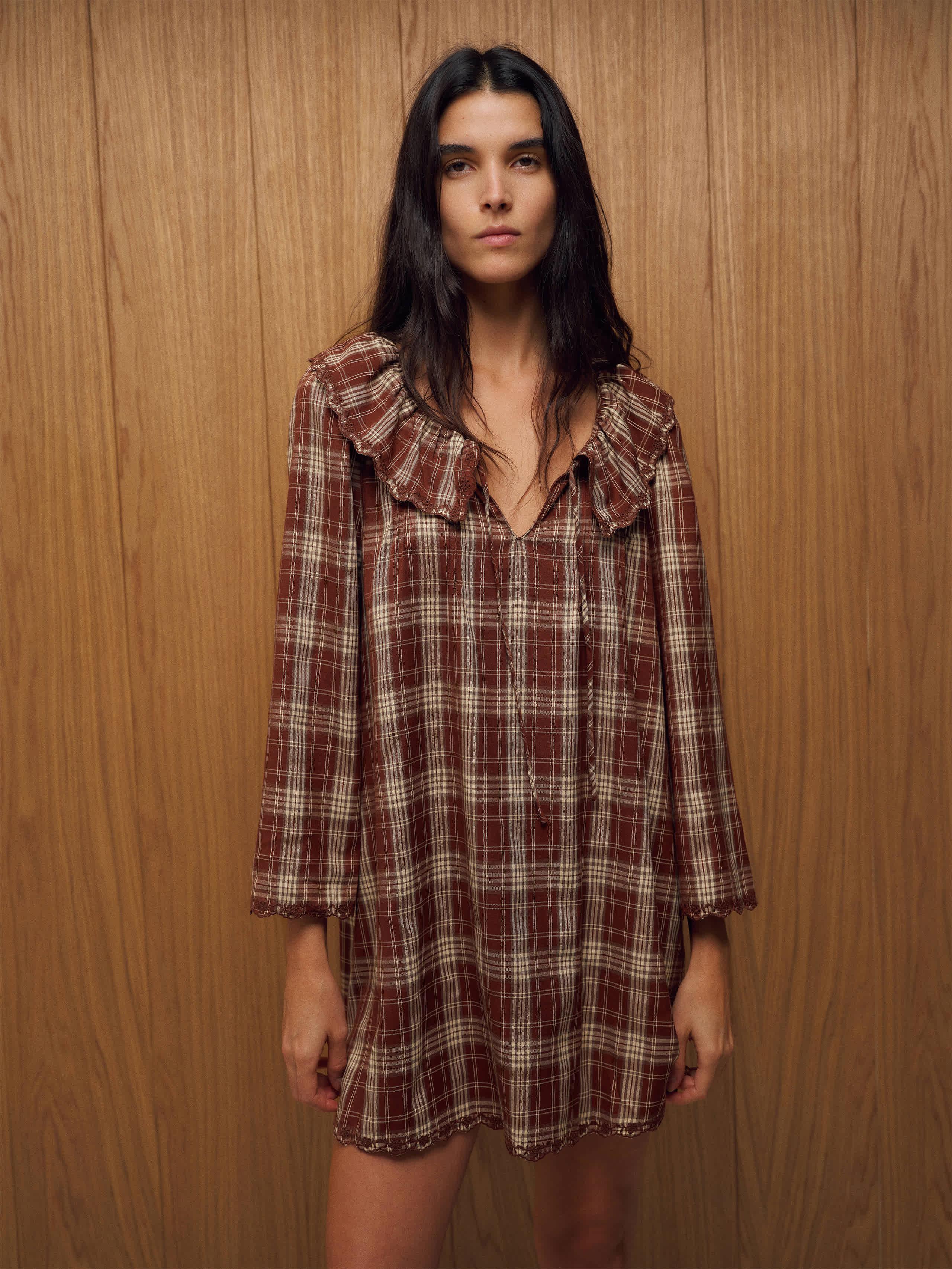 Reformation Madeline Sleep Dress in Brown