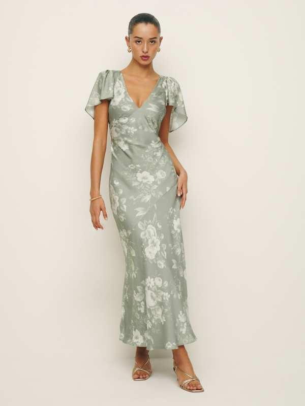 Reformation Vida Satin Dress 2 | Lyst