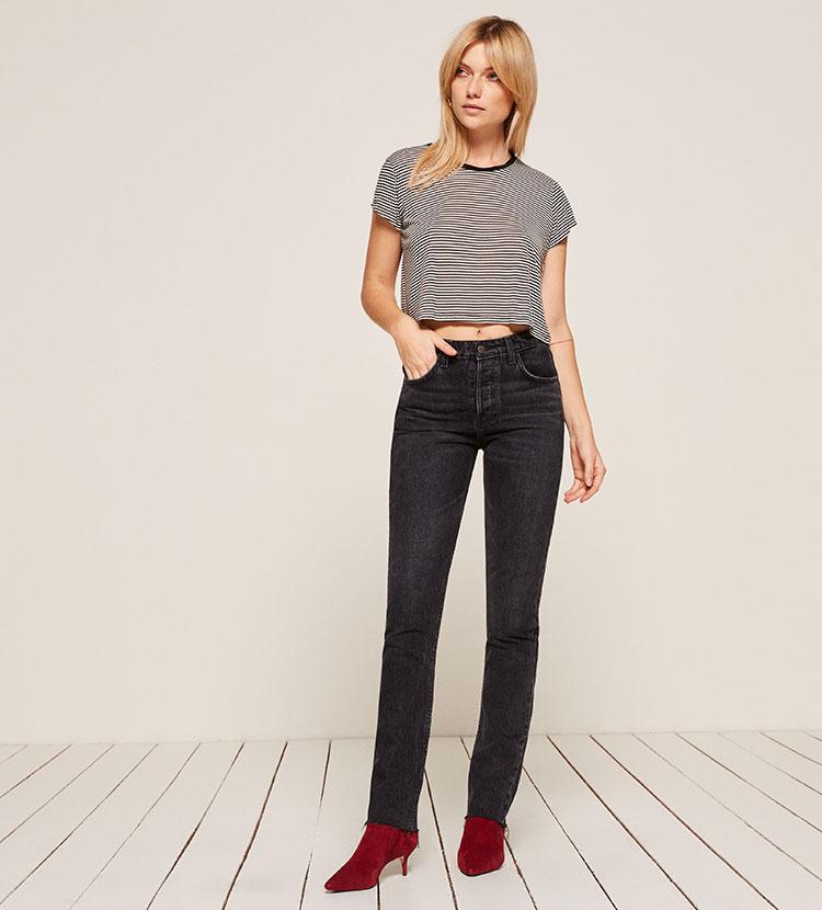 reformation brooke high straight jeans