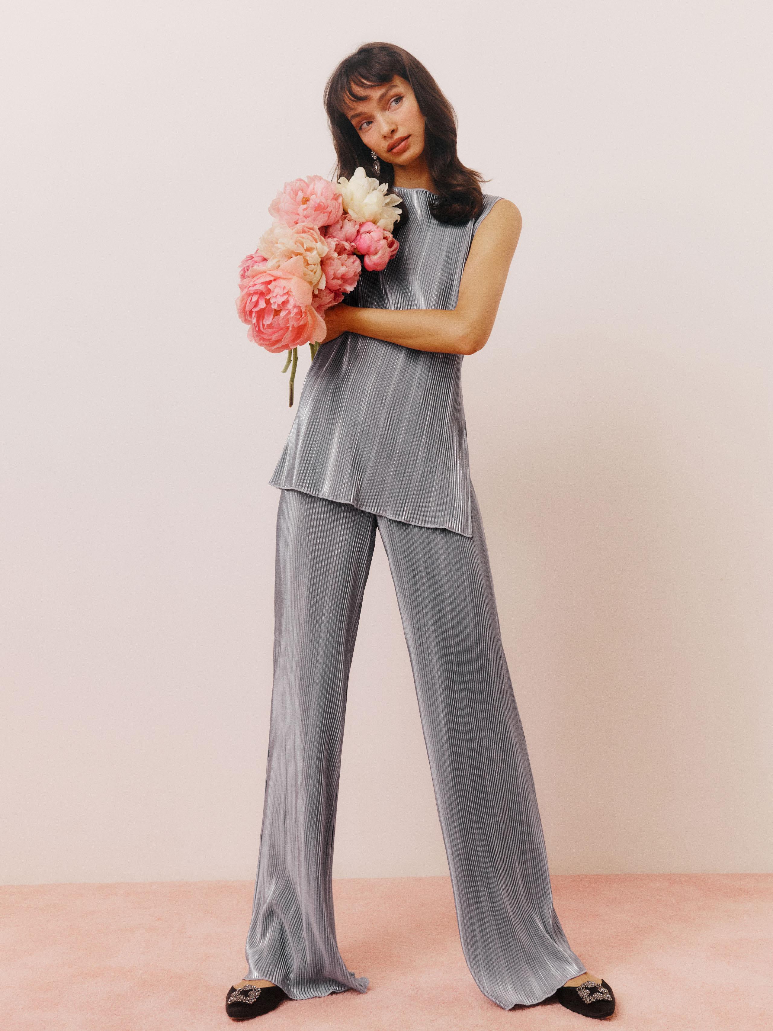 Reformation Elora Knit Two Piece in Metallic | Lyst