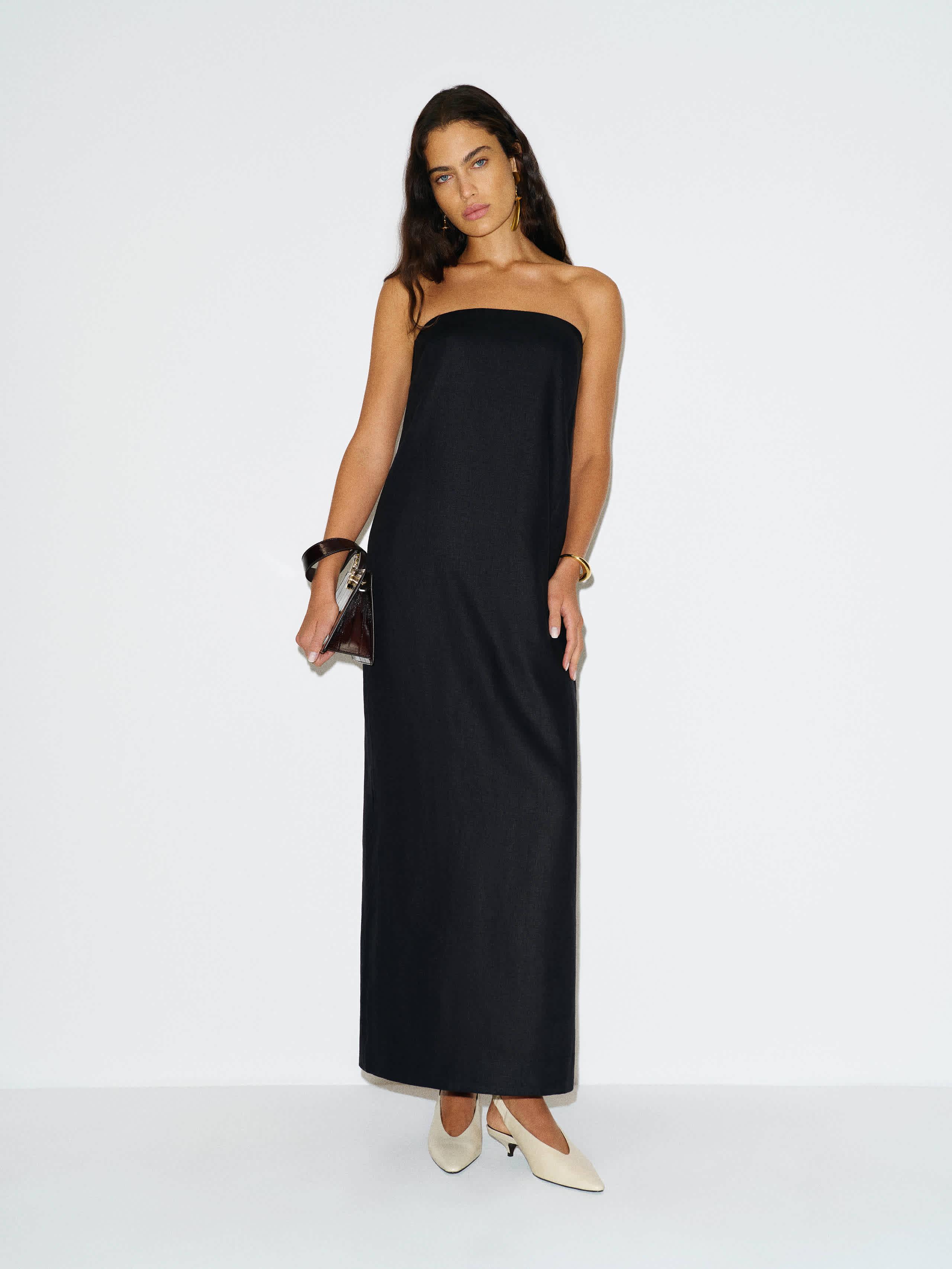 Reformation Tansy Linen Dress in Black | Lyst Reformation Tansy Linen Dress in Black | Lyst