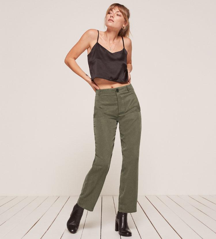 reformation gingham pants