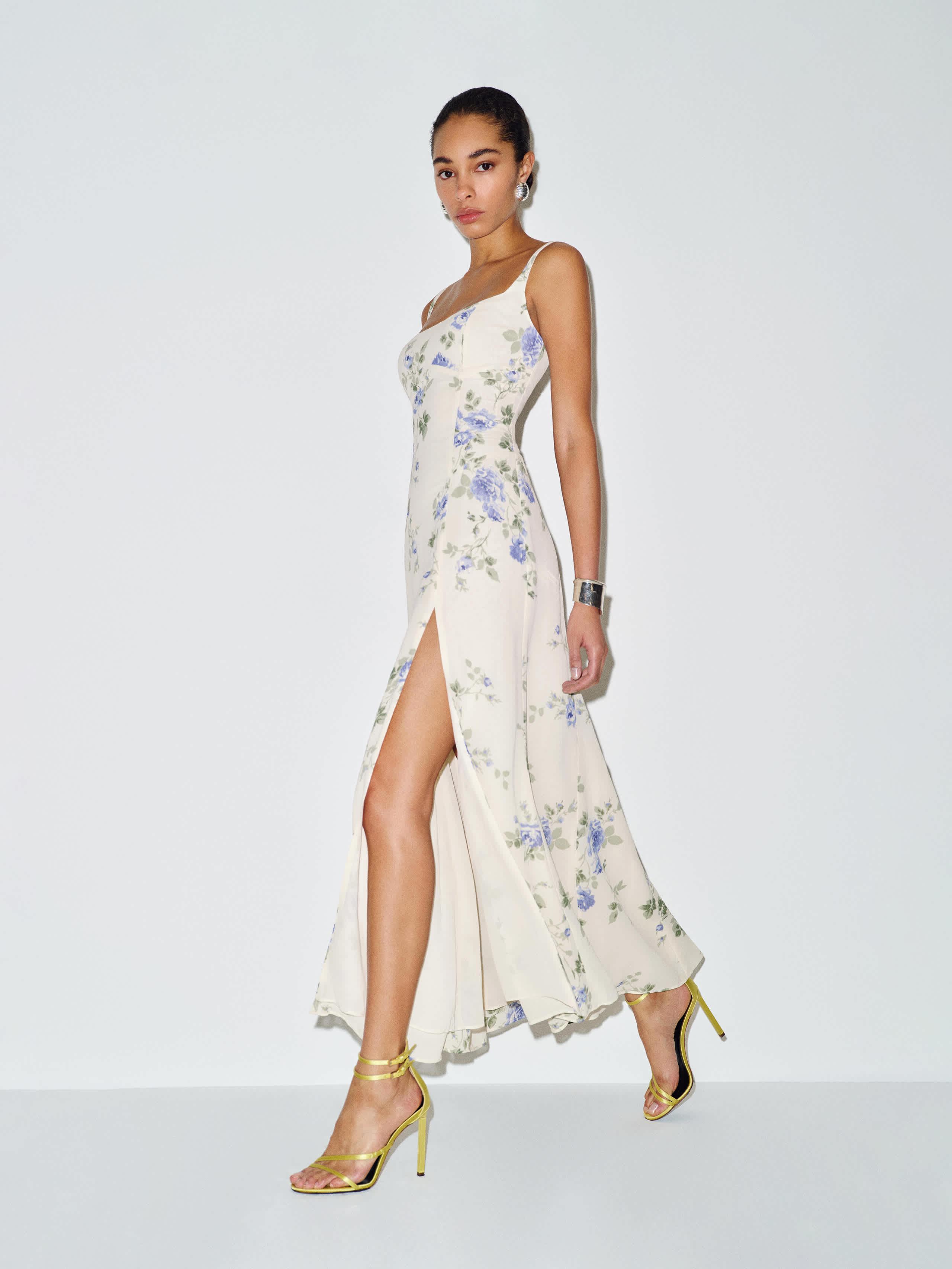 reformation alani silk dress Reformation Alani Silk Maxi Dress - Brown