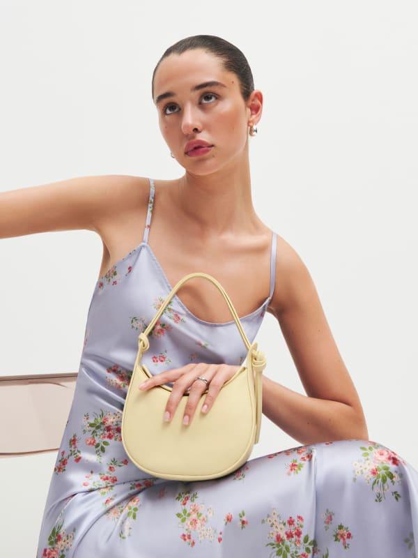 Reformation Mini Rosetta Shoulder Bag in Black | Lyst