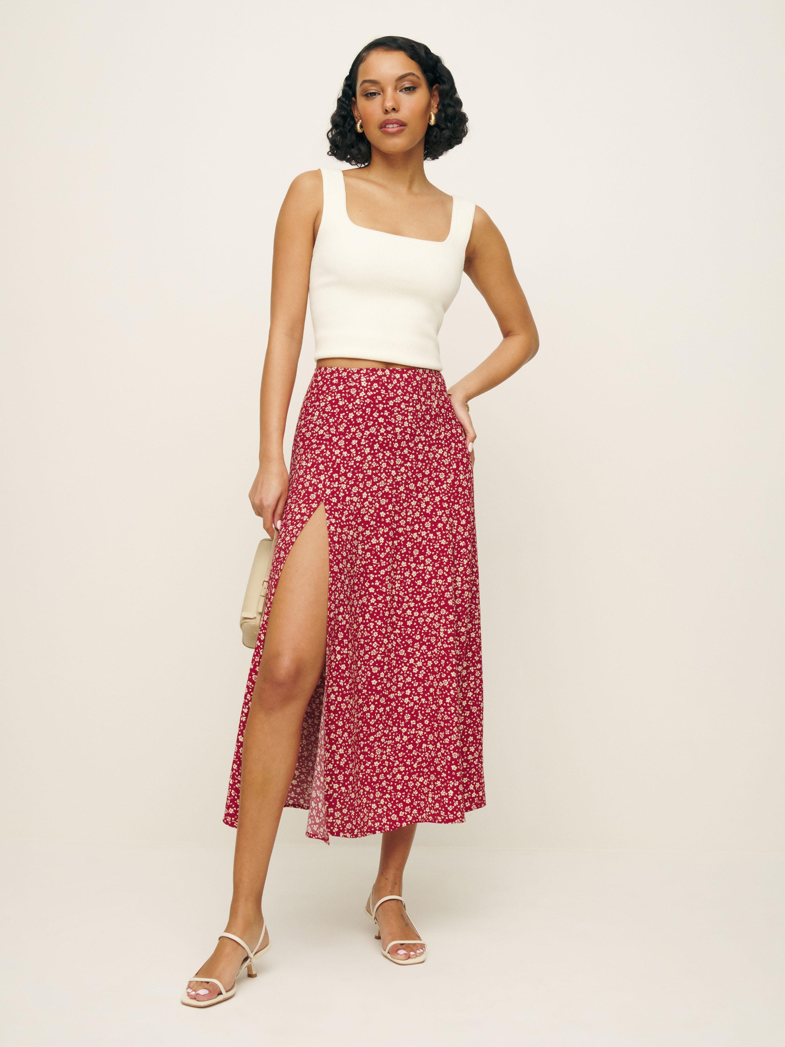 Reformation Zoe Skirt in Pink Lyst UK