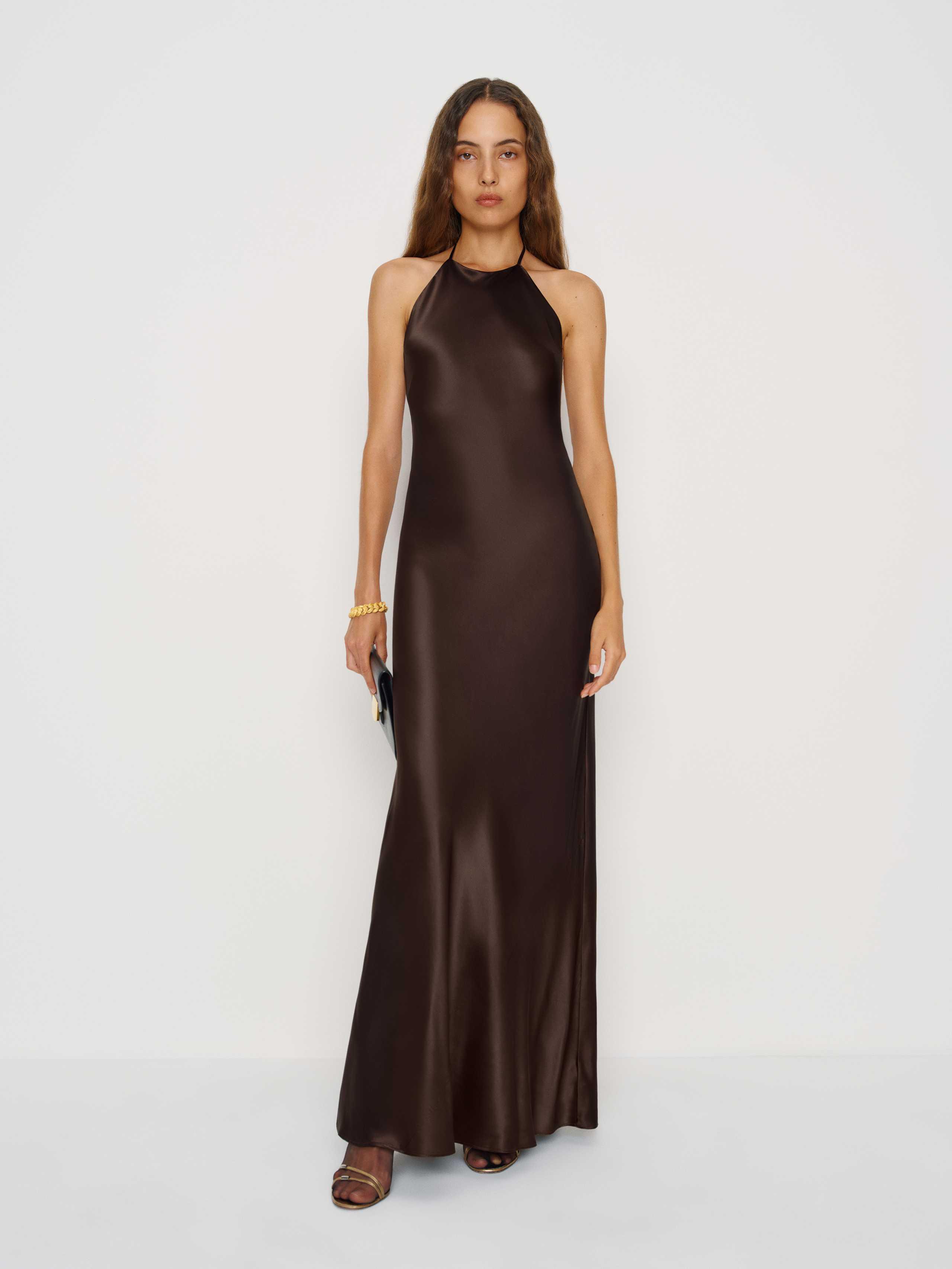slip silk dress Women's Silk Dress | Tie-Dye Wrap Slip Maxi Dress | Anna Kosturova