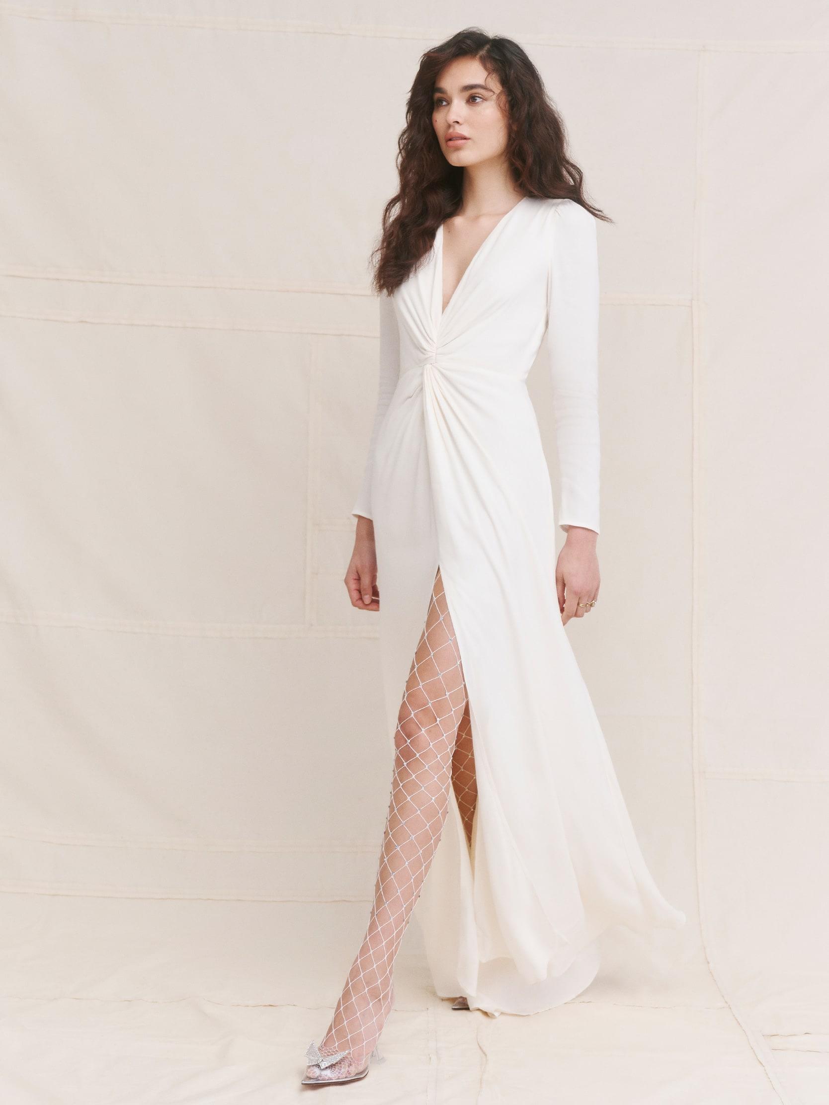 Reformation Gatsby Dress in Ivory 
