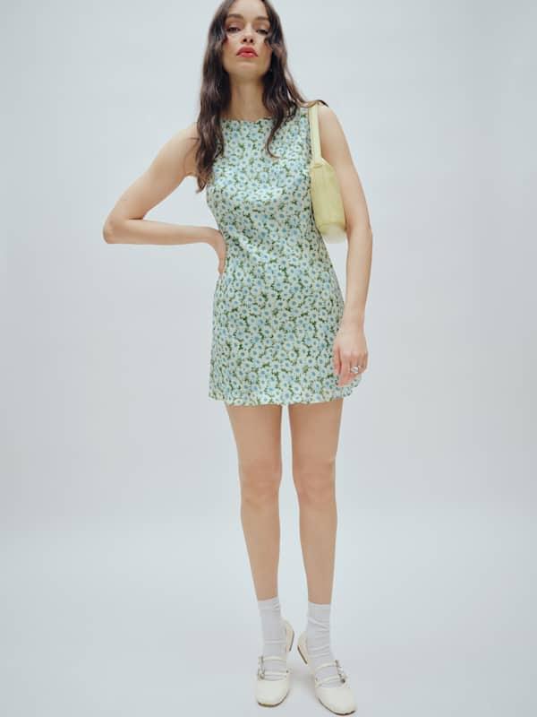 Reformation Dale Dress in Blue | Lyst Reformation Dale Dress in Blue | Lyst