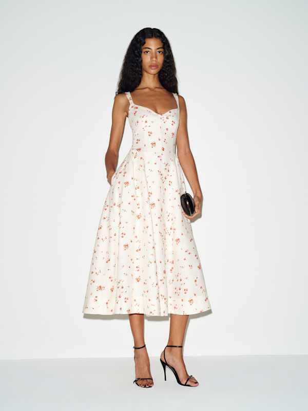 reformation floral dress Reformation Kallie Floral Dress  The Closet New York