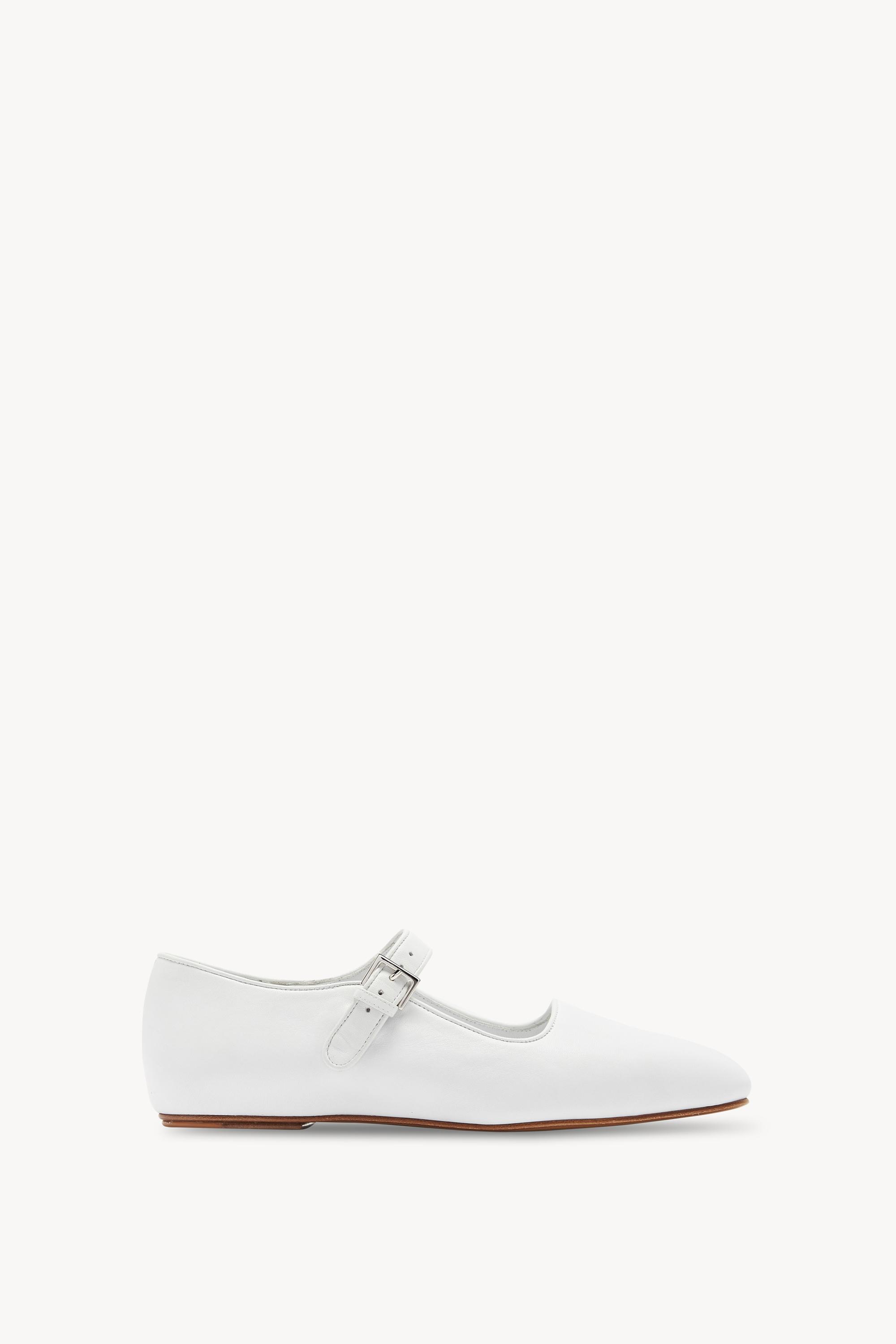 The Row Ava Shoe In Leather in White - Lyst