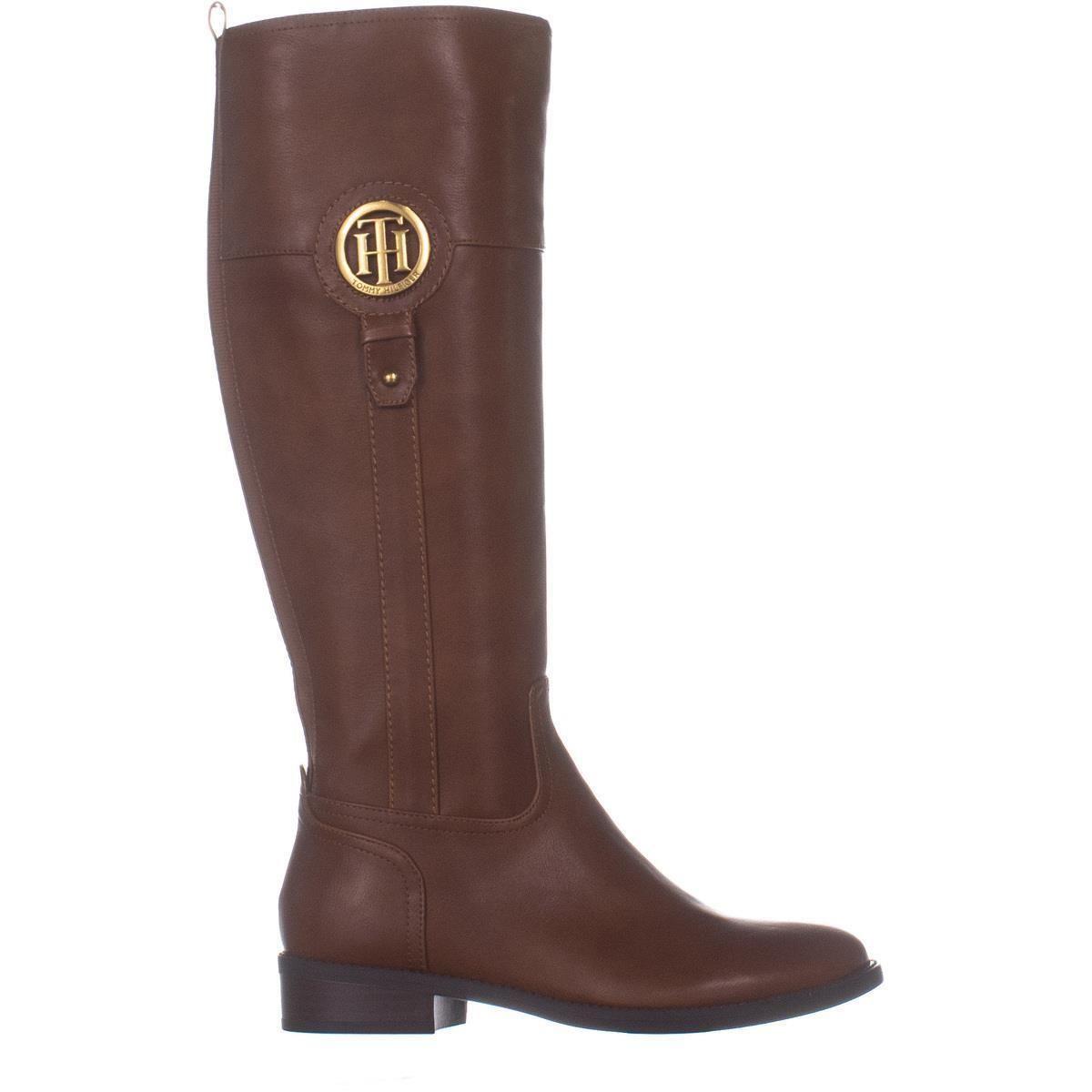 Tommy Hilfiger Synthetic Ilia2 Riding Boots in Brown Lyst